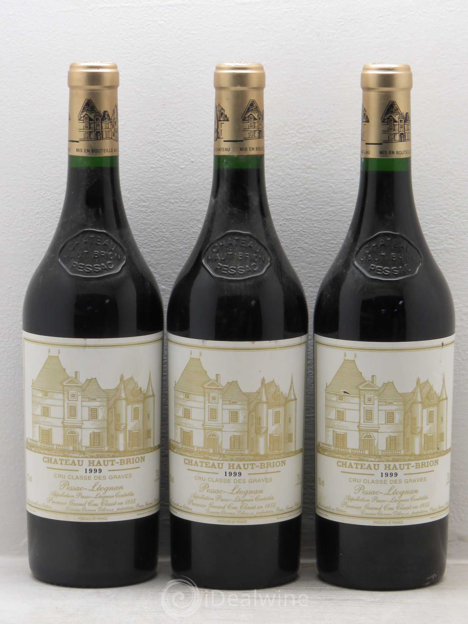Château Haut Brion 1er Grand Cru Classé 1999 - Lot de 3 bouteilles - 0