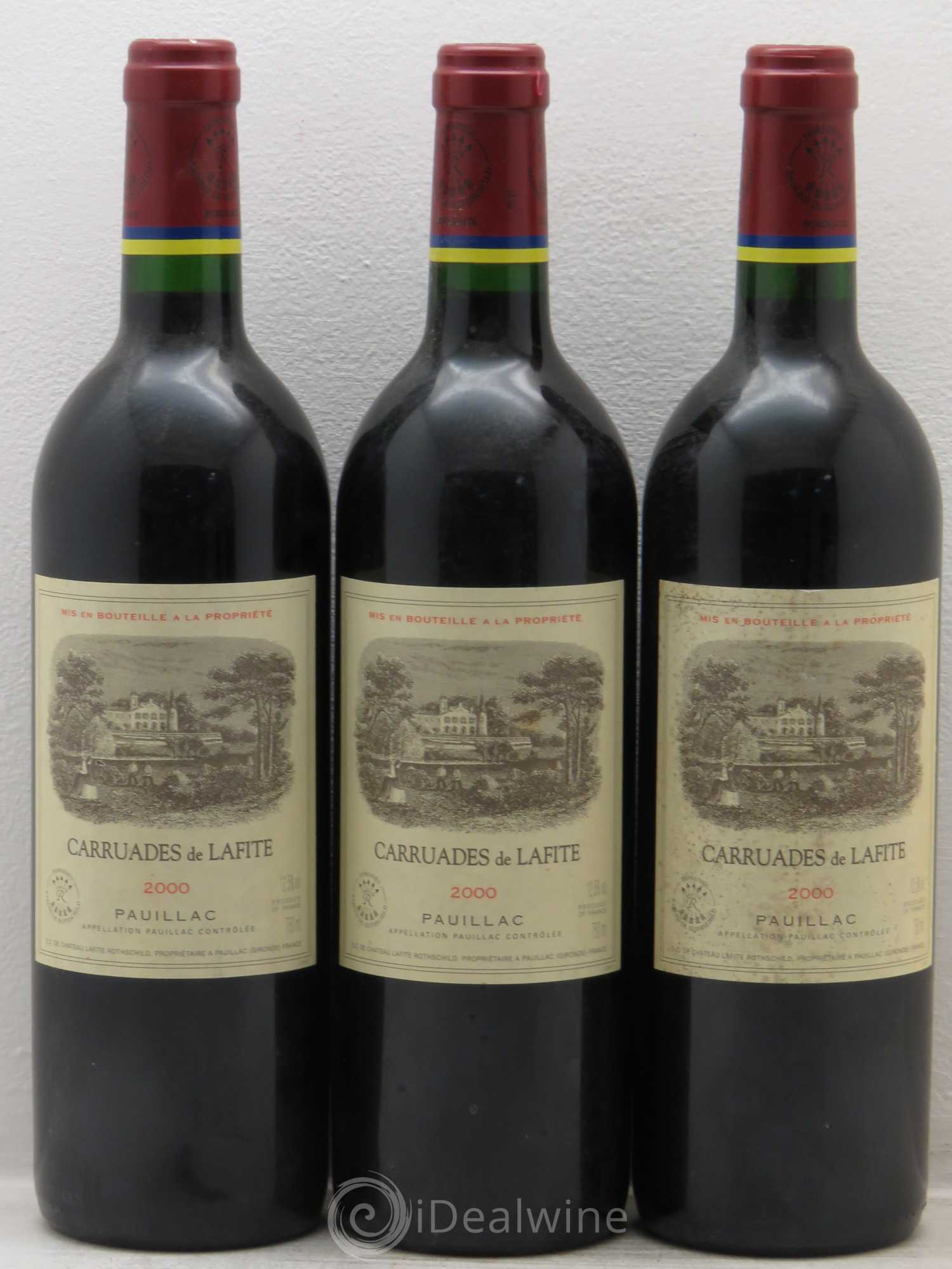 Carruades de Lafite Rothschild Second Vin 2000 - Lot de 3 bouteilles - 0