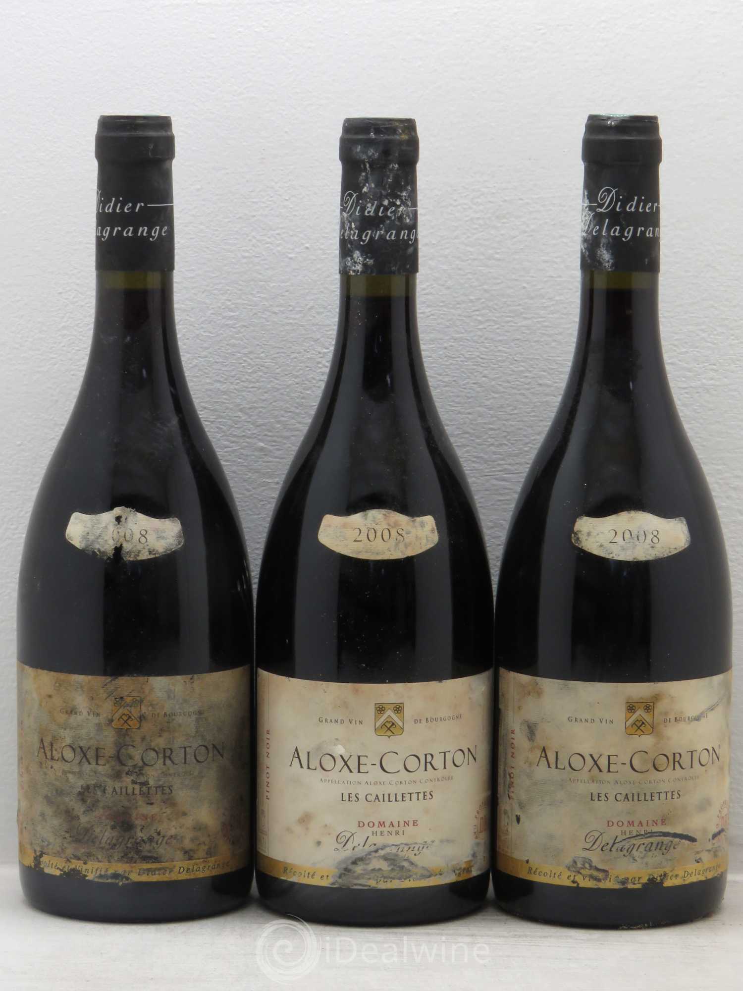 Aloxe-Corton Les caillettes - D.Delagrange 2008 - Posten von 3 Flaschen - 0