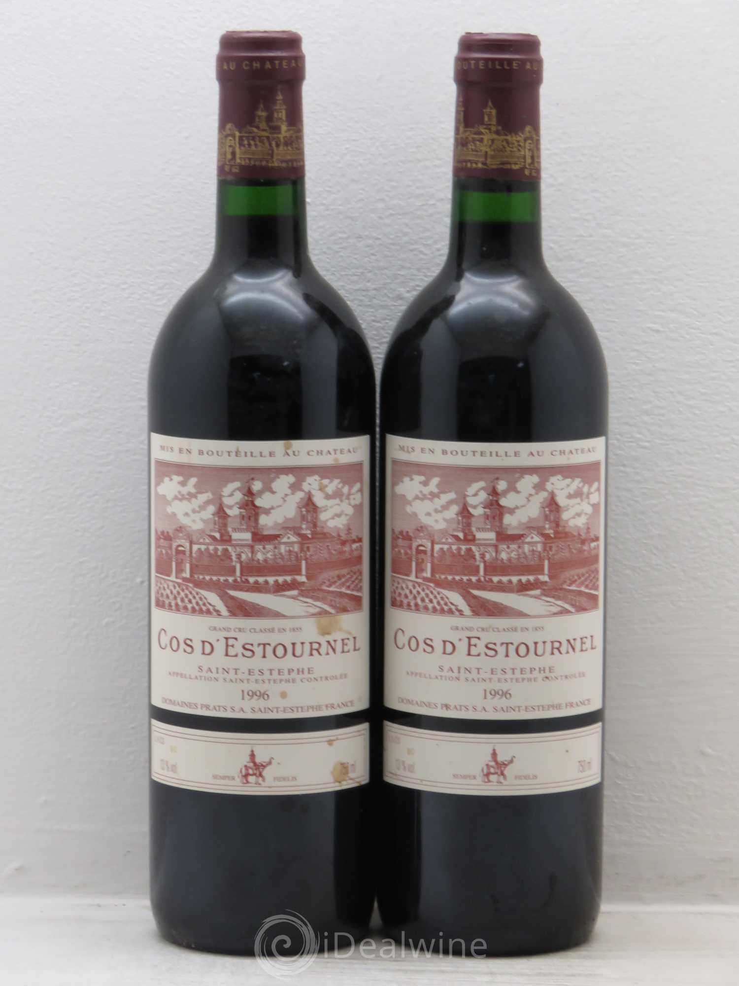 Cos d'Estournel 2ème Grand Cru Classé 1996 - Lot de 2 bouteilles - 0