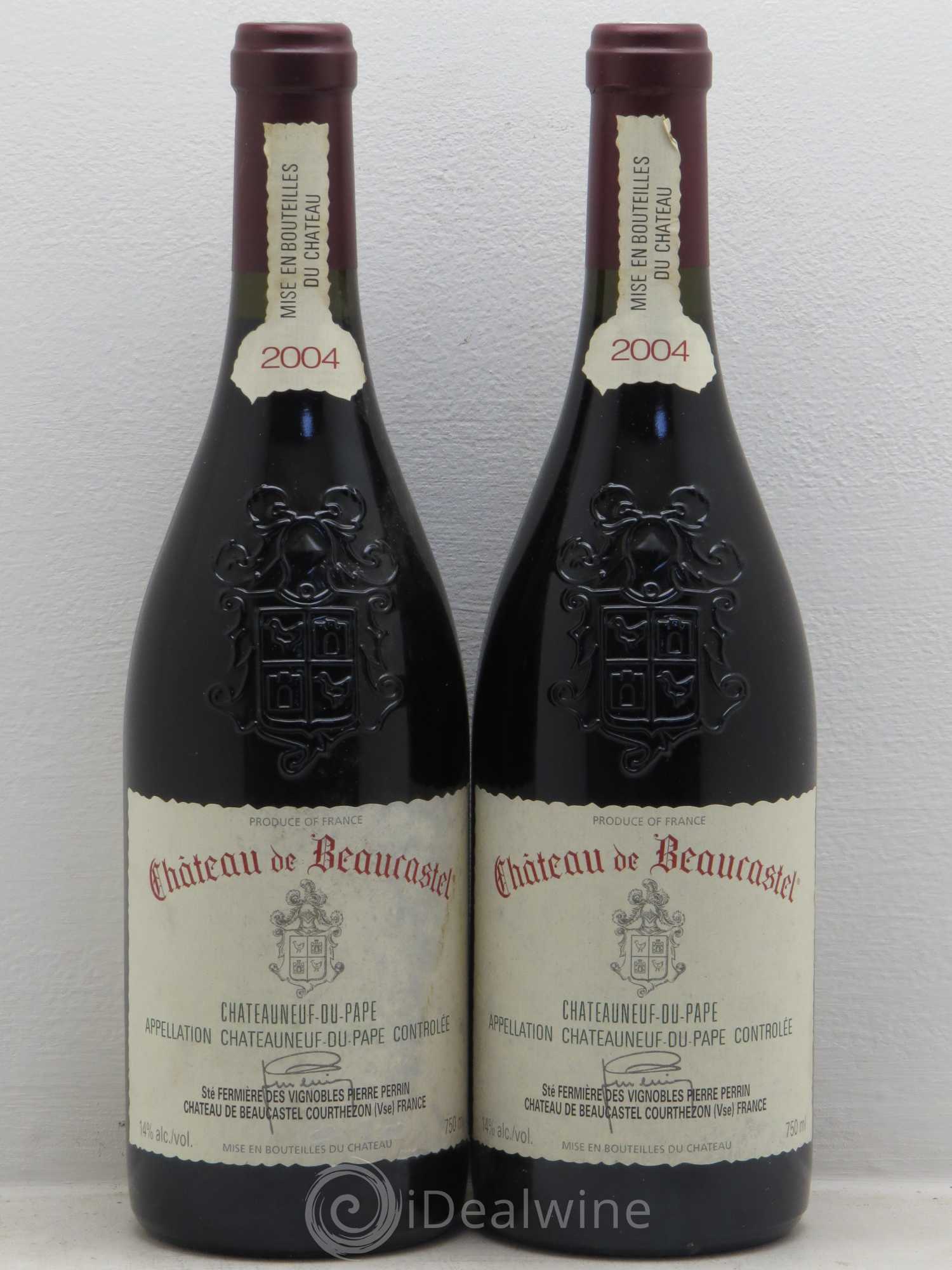 Châteauneuf-du-Pape Château de Beaucastel Famille Perrin 2004 - Lot de 2 bouteilles - 0