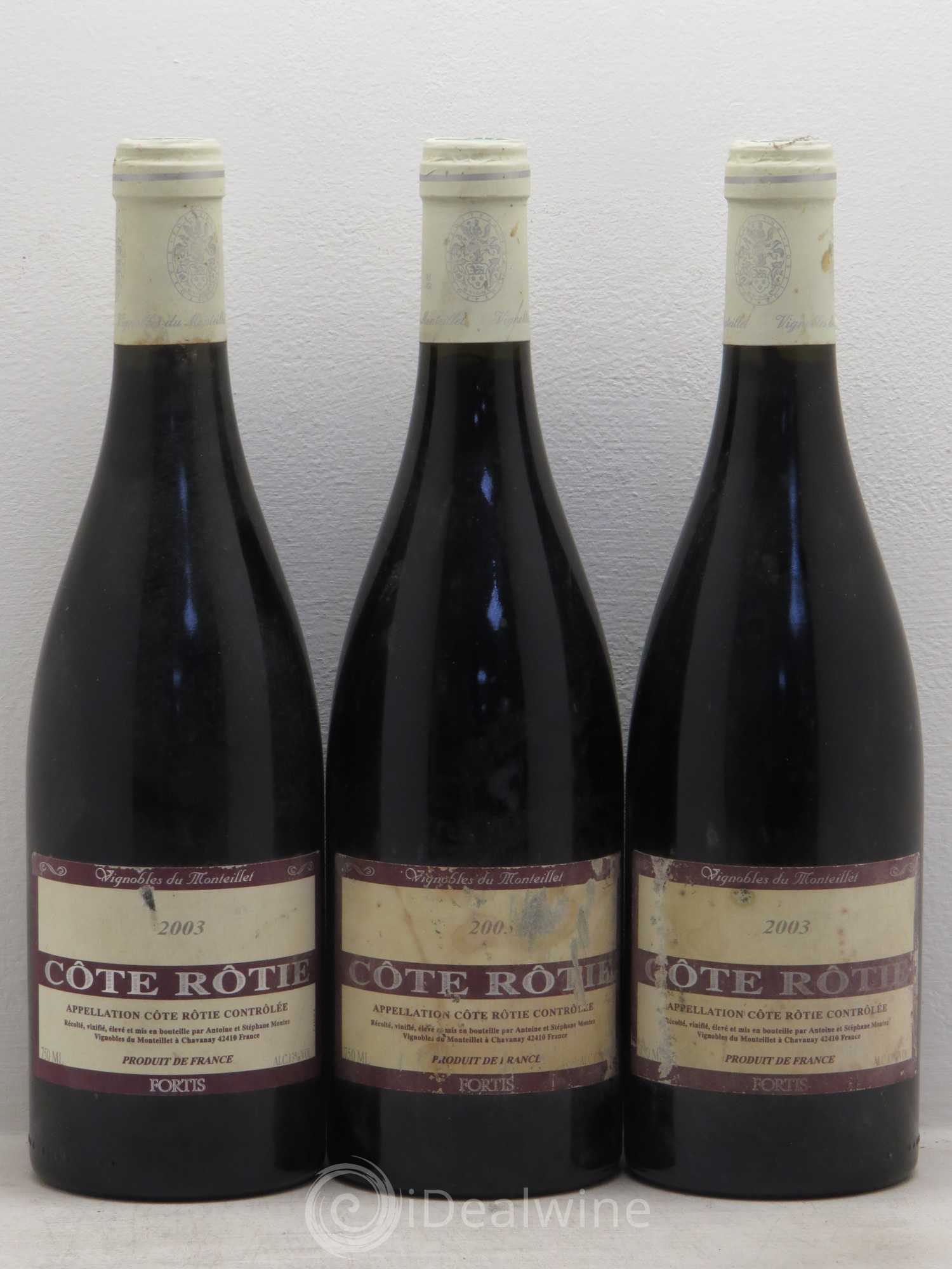 Côte-Rôtie Fortis Monteillet (Domaine du) - Stéphane Montez 2003 - Lot de 3 bouteilles - 0