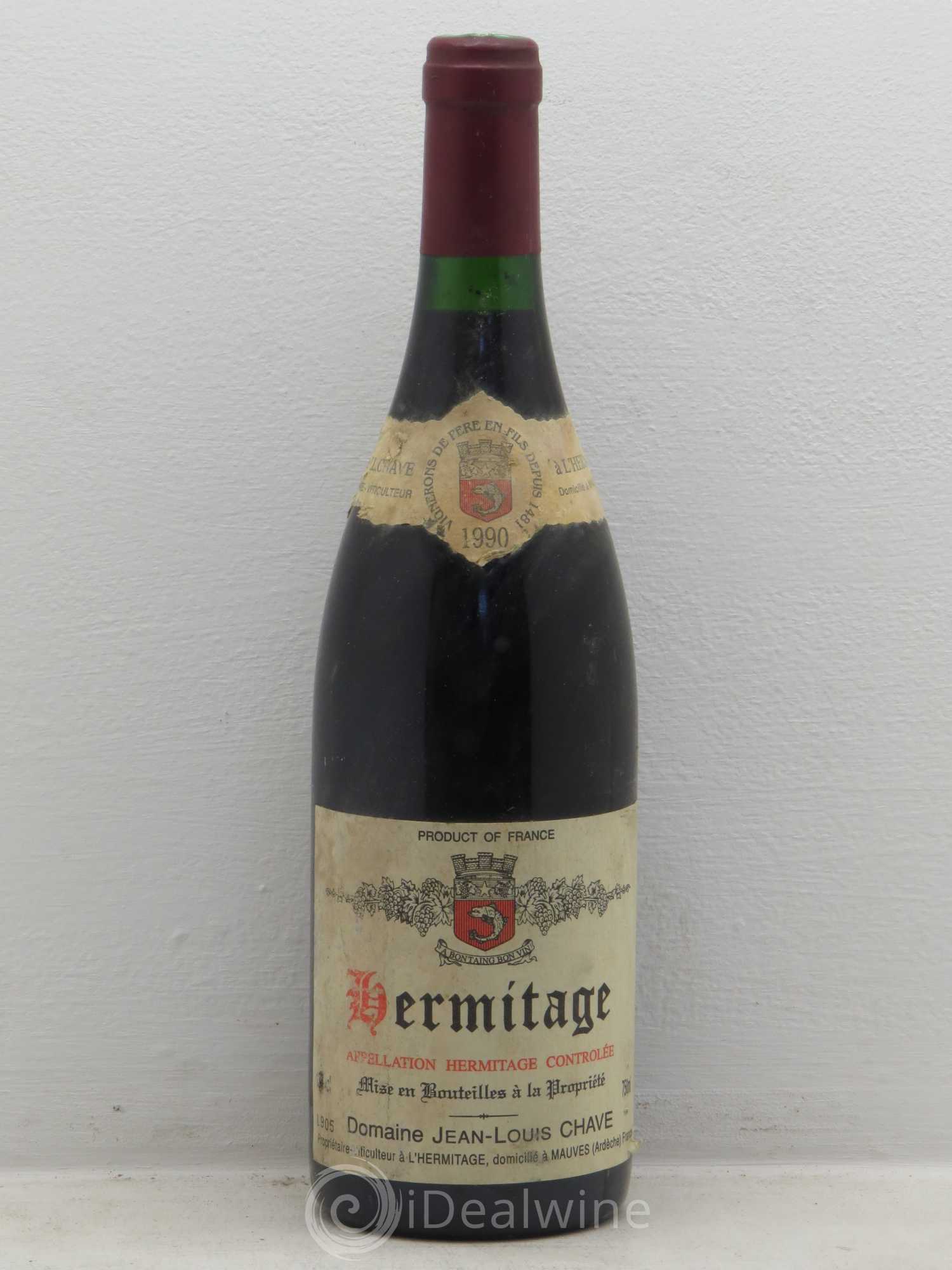 Hermitage Jean-Louis Chave 1990 - Lot de 1 bouteille - 0