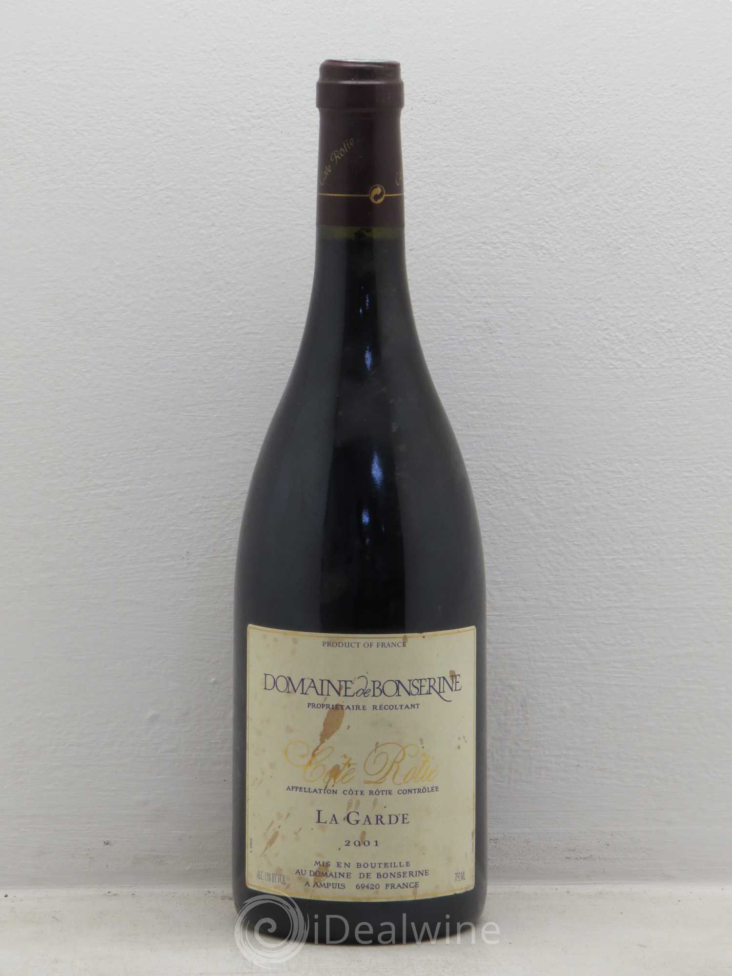 Côte-Rôtie La Garde Bonserine (Domaine de) 2001 - Lot de 1 bouteille - 0