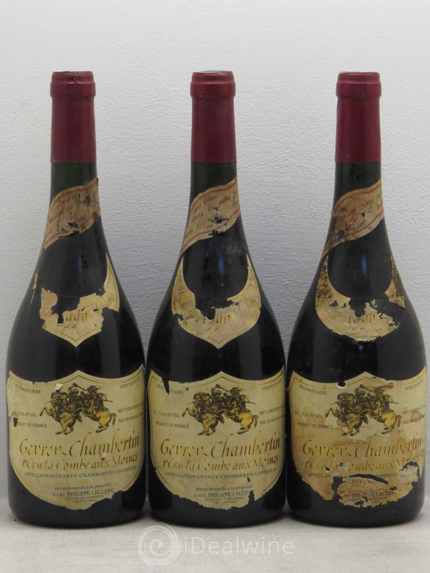 Gevrey-Chambertin 1er Cru 1996 - Lot de 3 bouteilles - 0