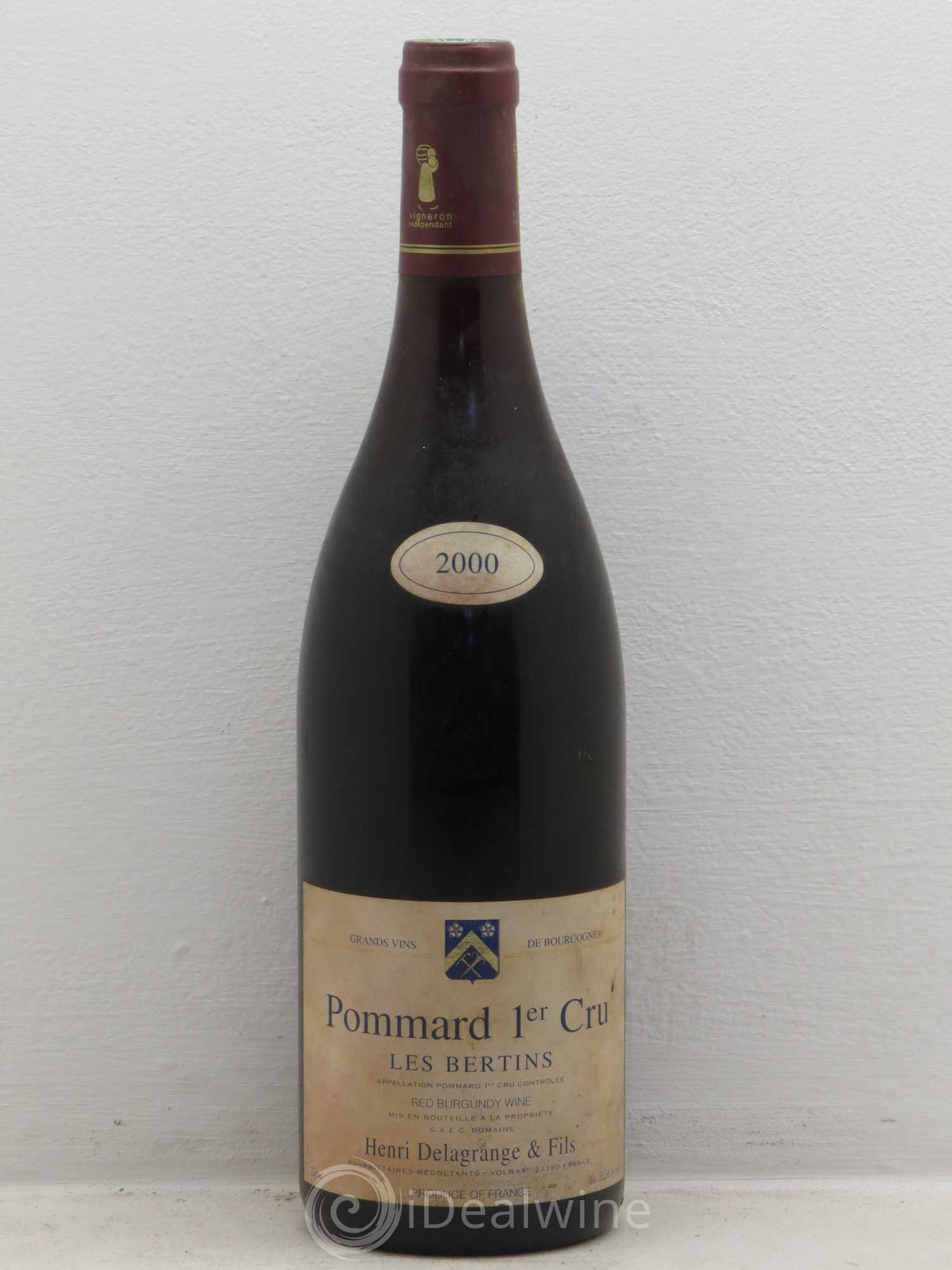 Pommard 1er Cru Domaine Didier Delagrange 2000 - Posten von 1 Flasche - 0