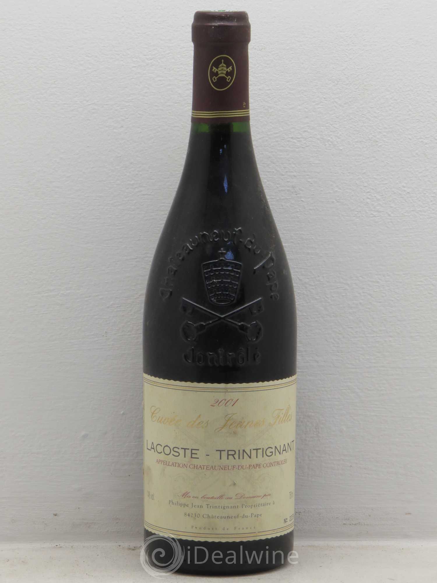 Châteauneuf-du-Pape Domaine Lacoste-Trintignant cuvée Jeunes Filles 2001 - Posten von 1 Flasche - 0