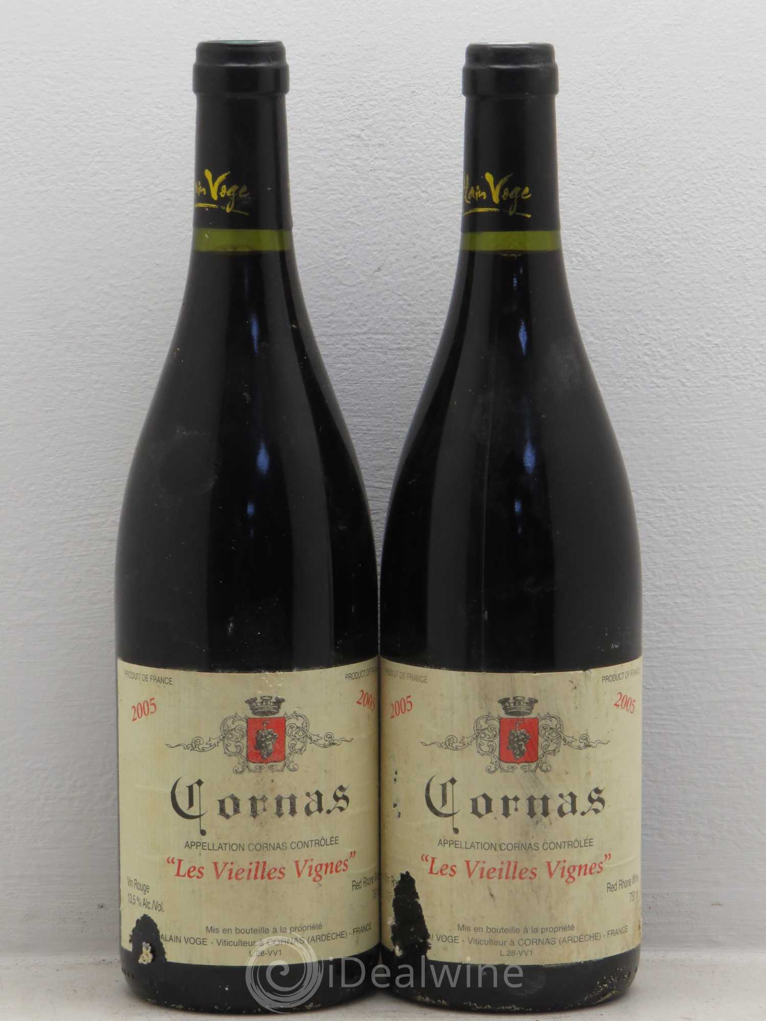 Cornas Les Vieilles Vignes Alain Voge (Domaine) 2005 - Lot de 2 bouteilles - 0