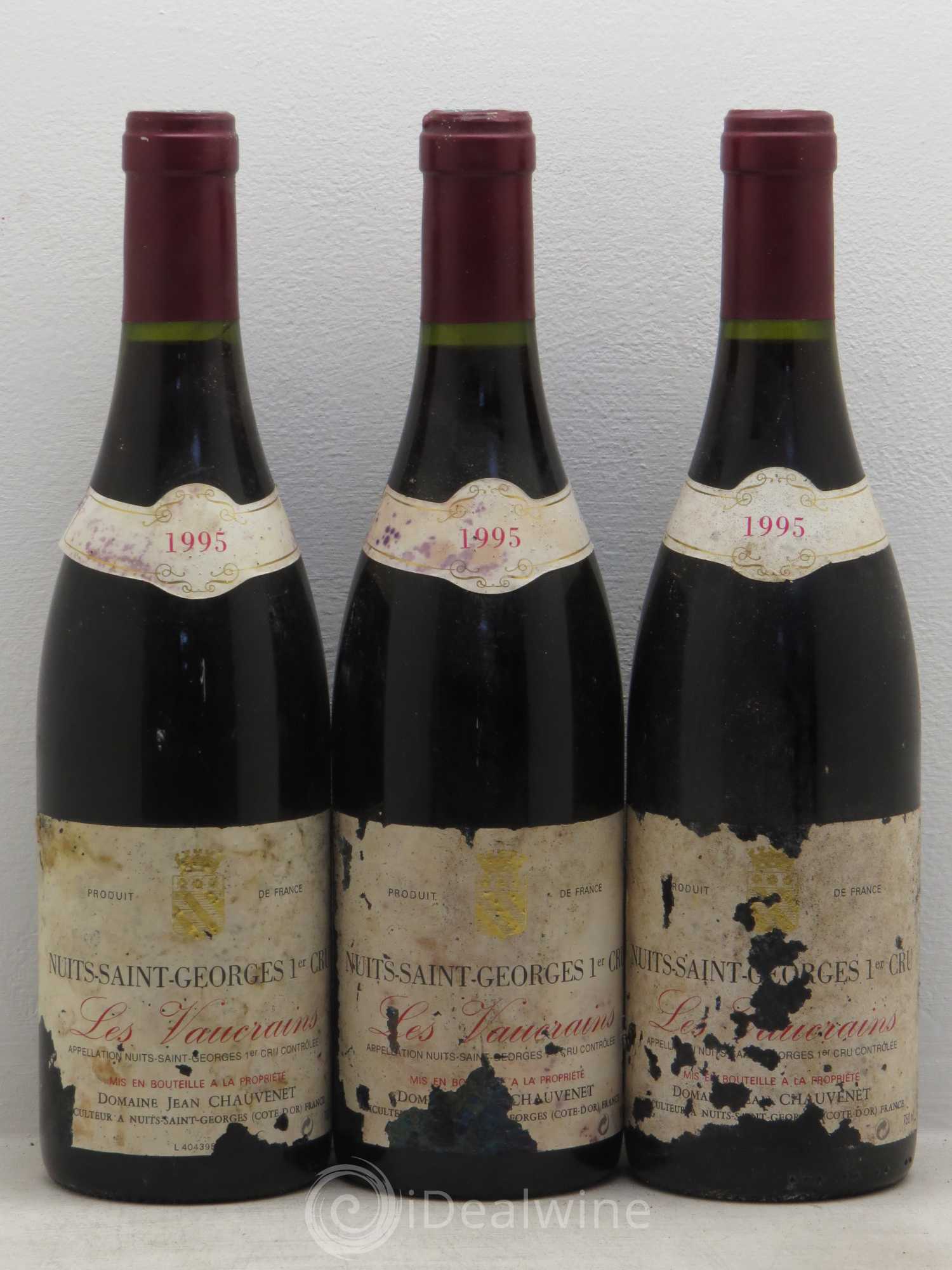 Nuits-Saint-Georges 1er Cru Domaine Chauvenet 1995 - Lot de 3 bouteilles - 0