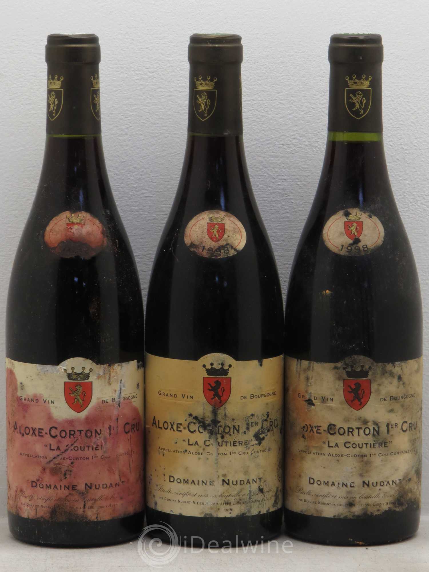 Aloxe-Corton 1er Cru Domaine Nudant 1998 - Lot de 3 bouteilles - 0