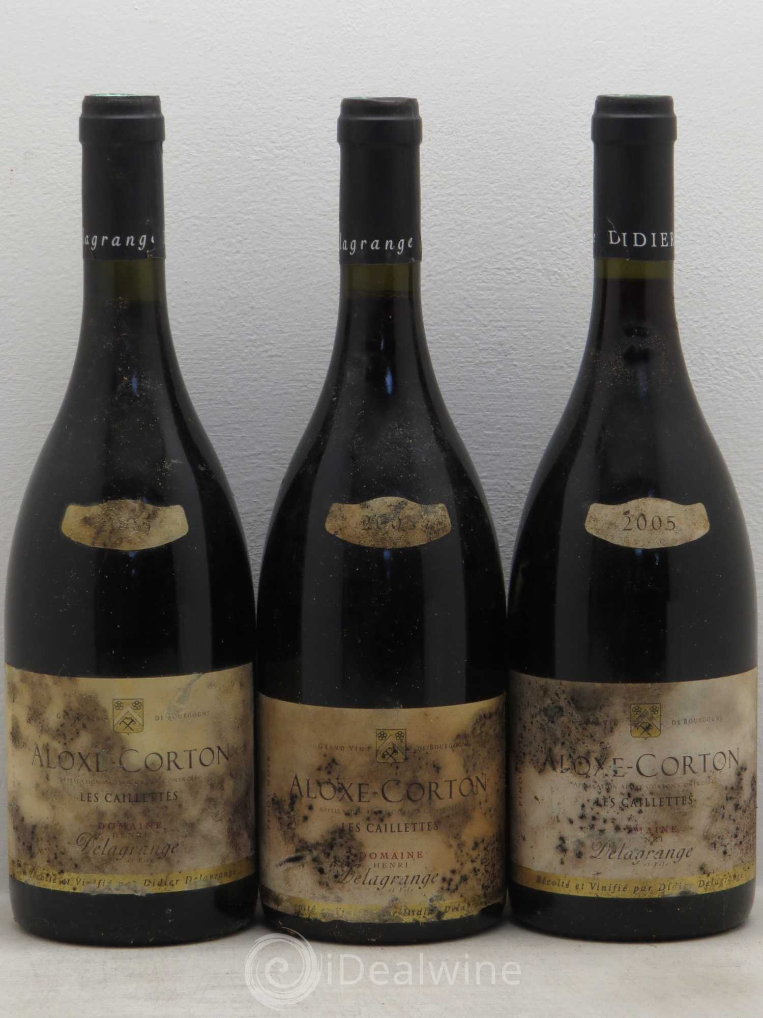 Aloxe-Corton Caillette Domaine Delagrange 2005 - Posten von 3 Flaschen - 0