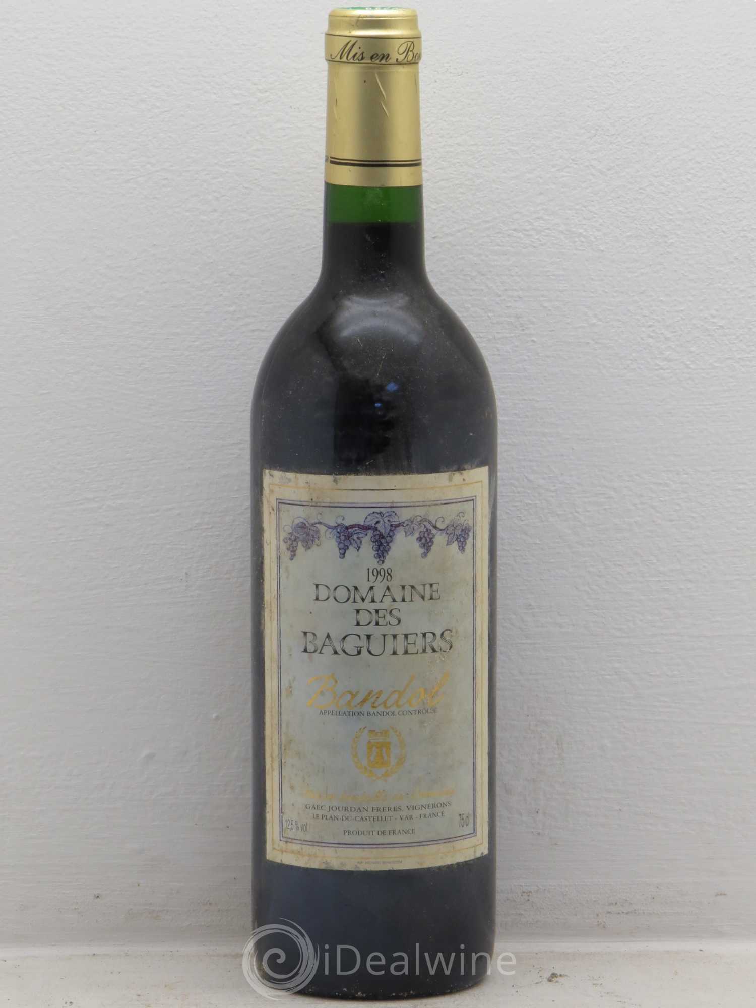 Bandol Baguiers 1998 - Lot de 1 bouteille - 0