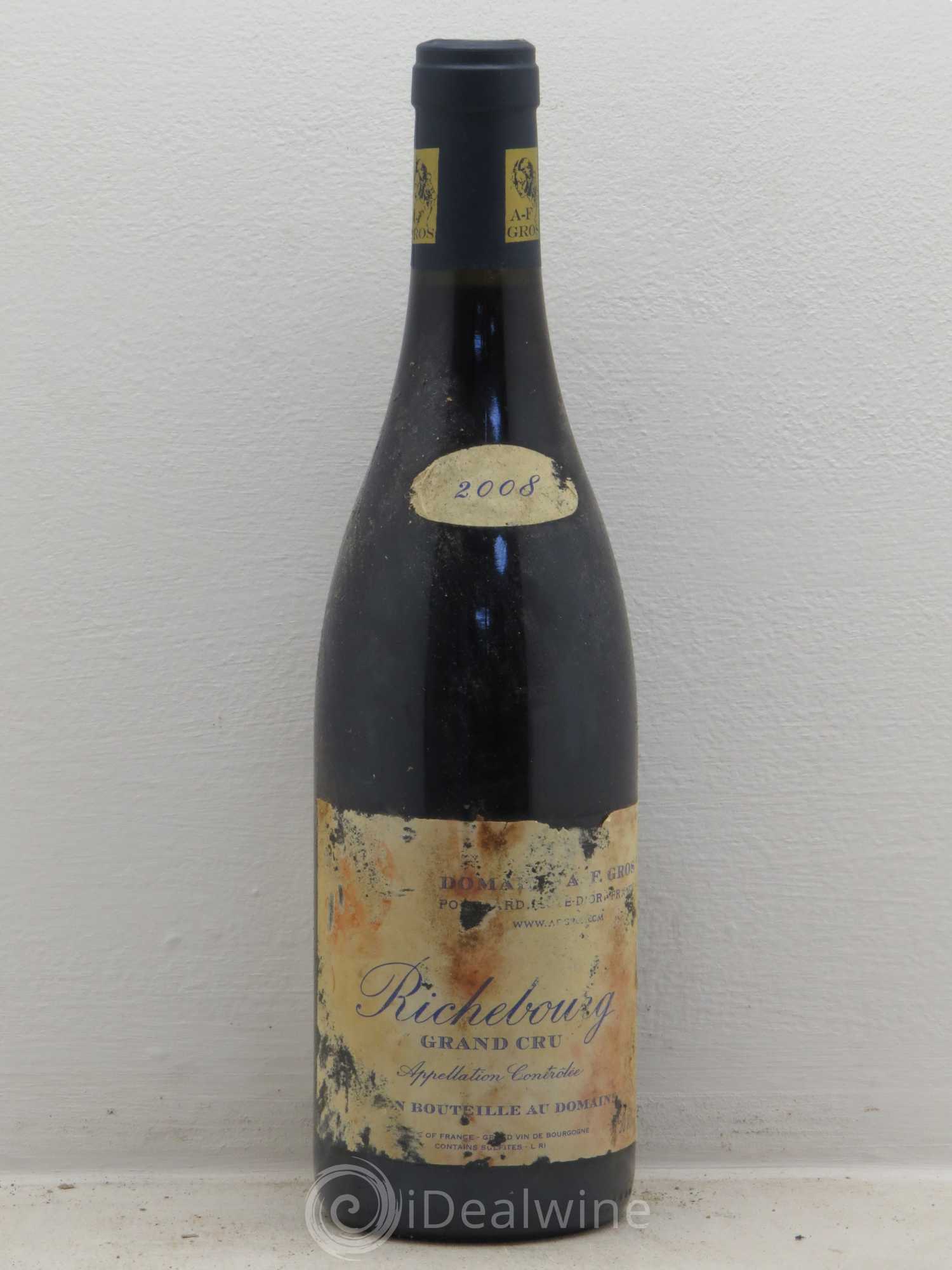 Richebourg Grand Cru A.-F. Gros 2008 - Lot de 1 bouteille - 0