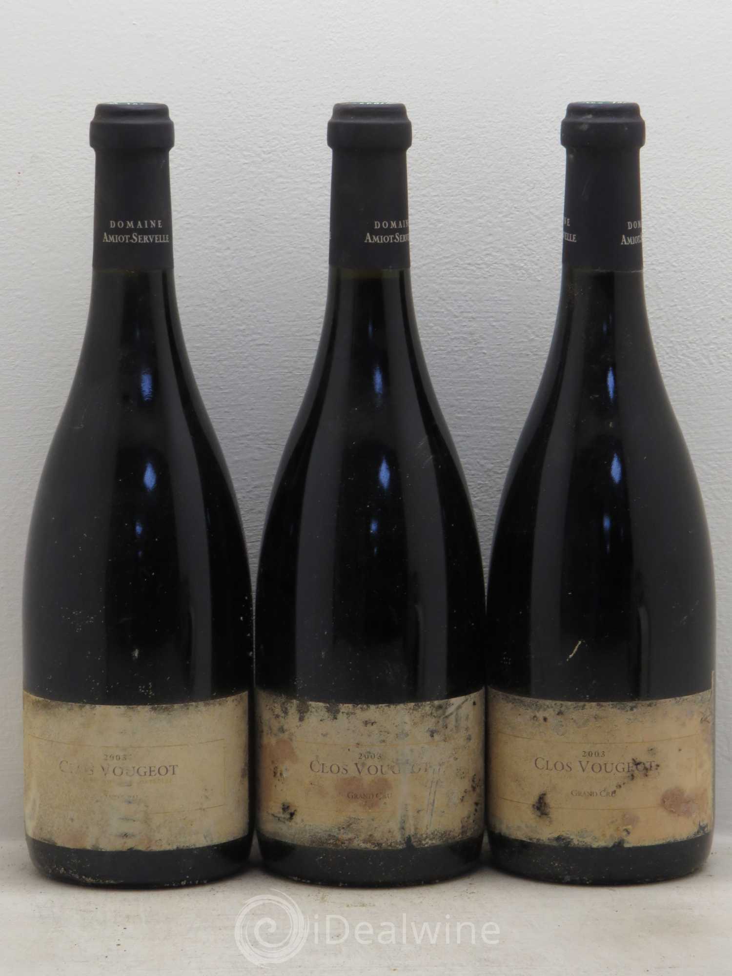 Clos de Vougeot Grand Cru Amiot-Servelle 2003 - Lot de 3 bouteilles - 0