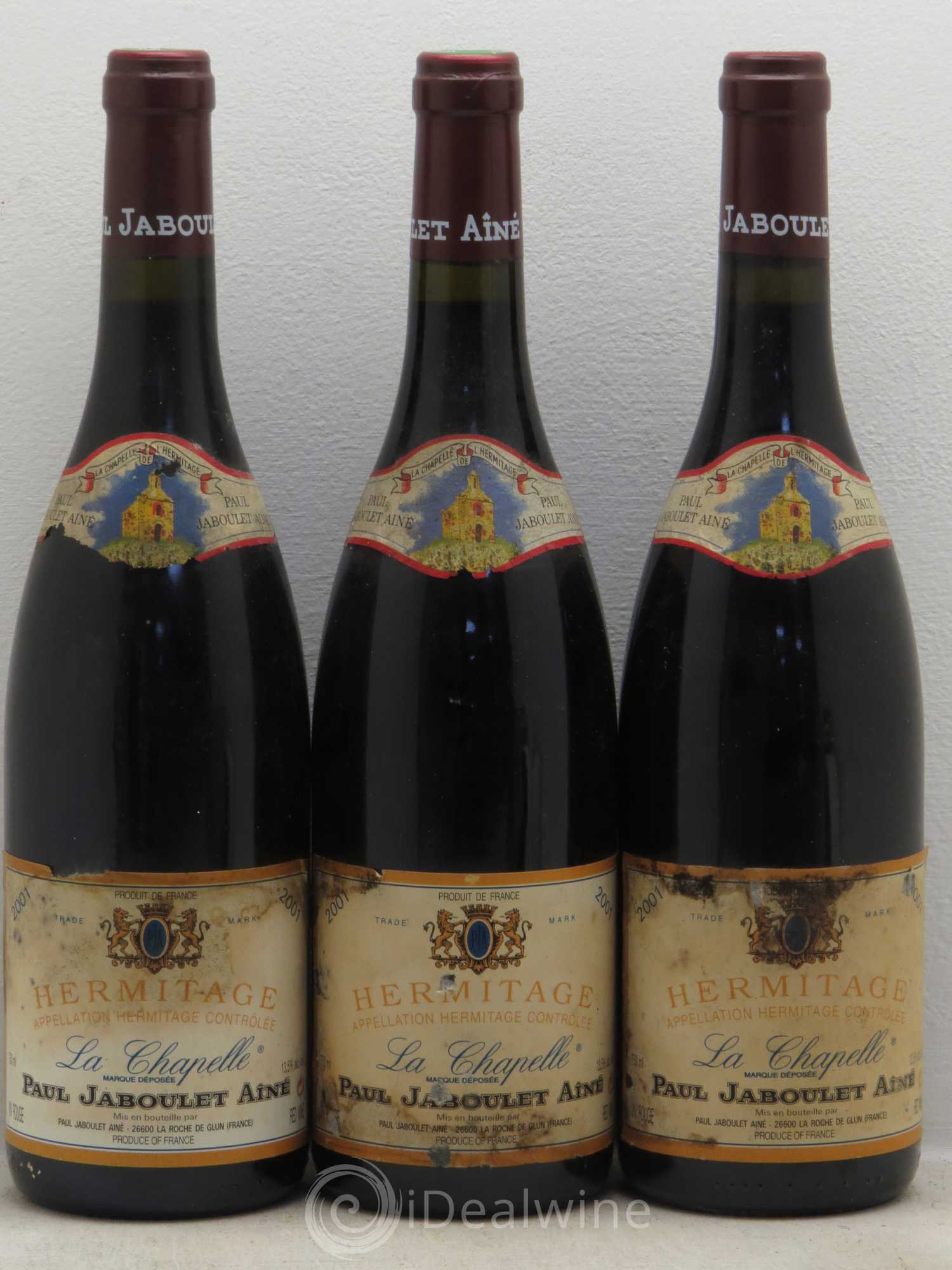 Hermitage La Chapelle Paul Jaboulet Ainé 2001 - Lot de 3 bouteilles - 0