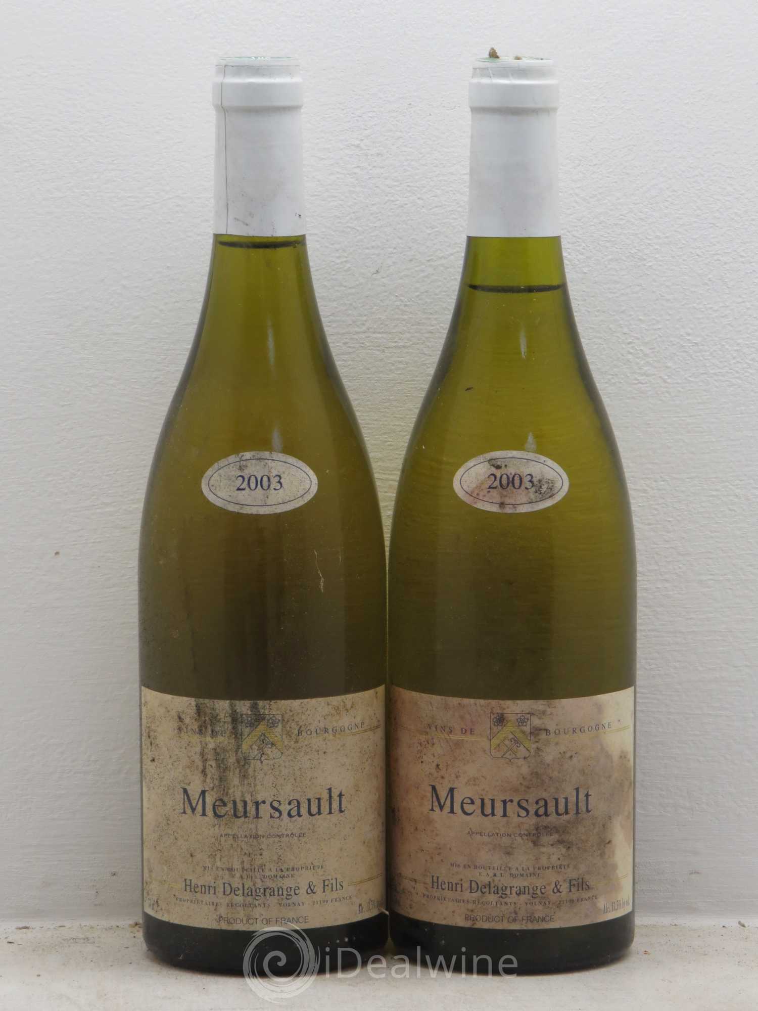 Meursault Henri Delagrange 2003 - Posten von 2 Flaschen - 0