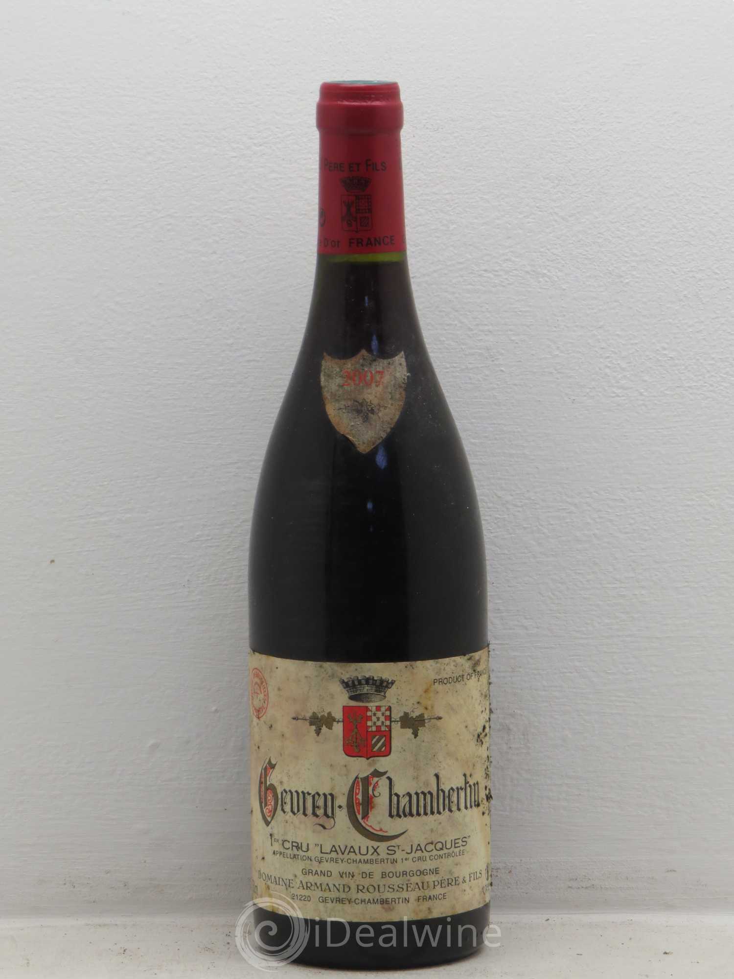 Gevrey-Chambertin 1er Cru Lavaux Saint Jacques Armand Rousseau (Domaine) 2007 - Lot de 1 bouteille - 0