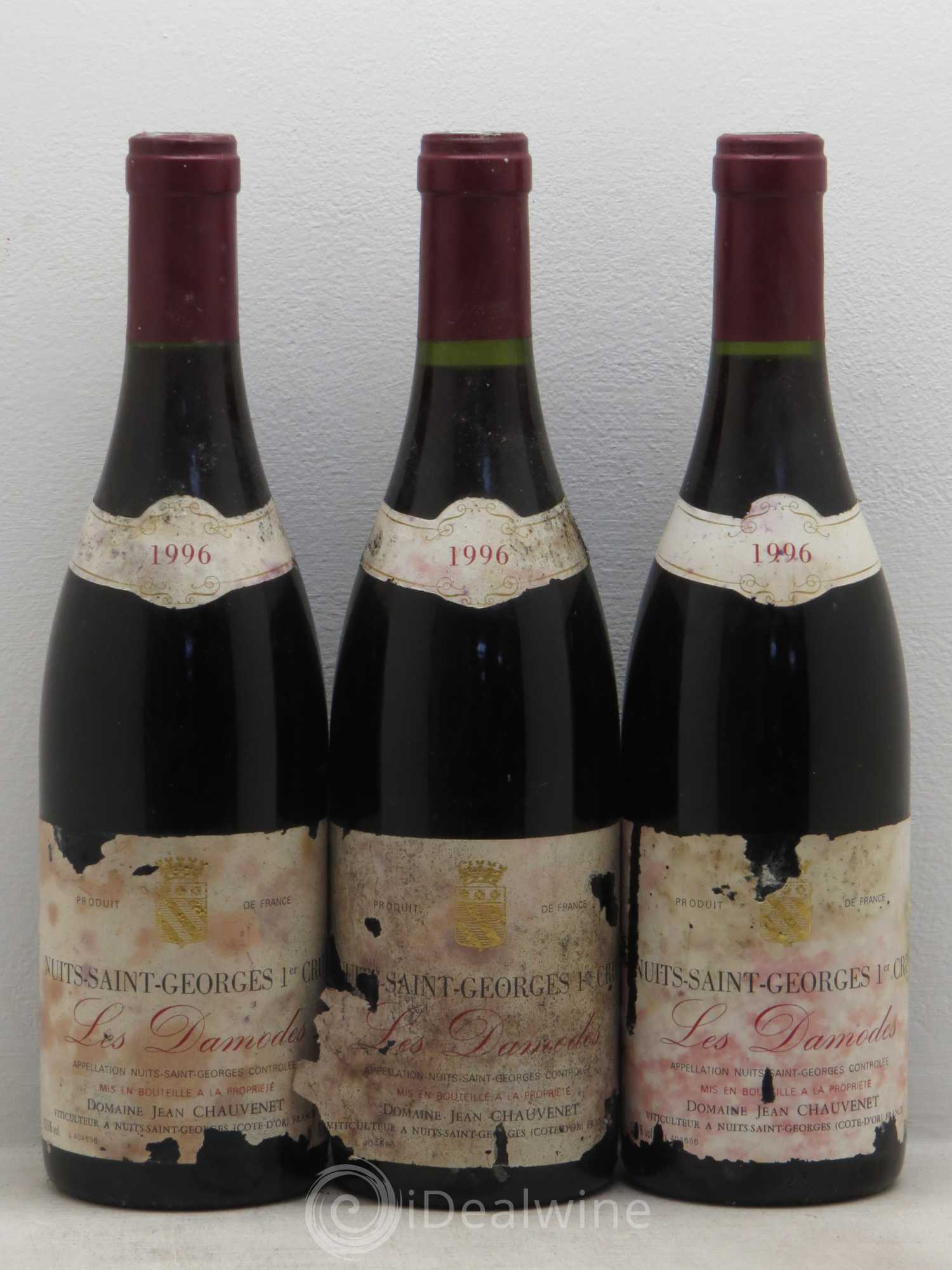 Nuits-Saint-Georges 1er Cru Domaine Chauvenet 1996 - Lot de 3 bouteilles - 0