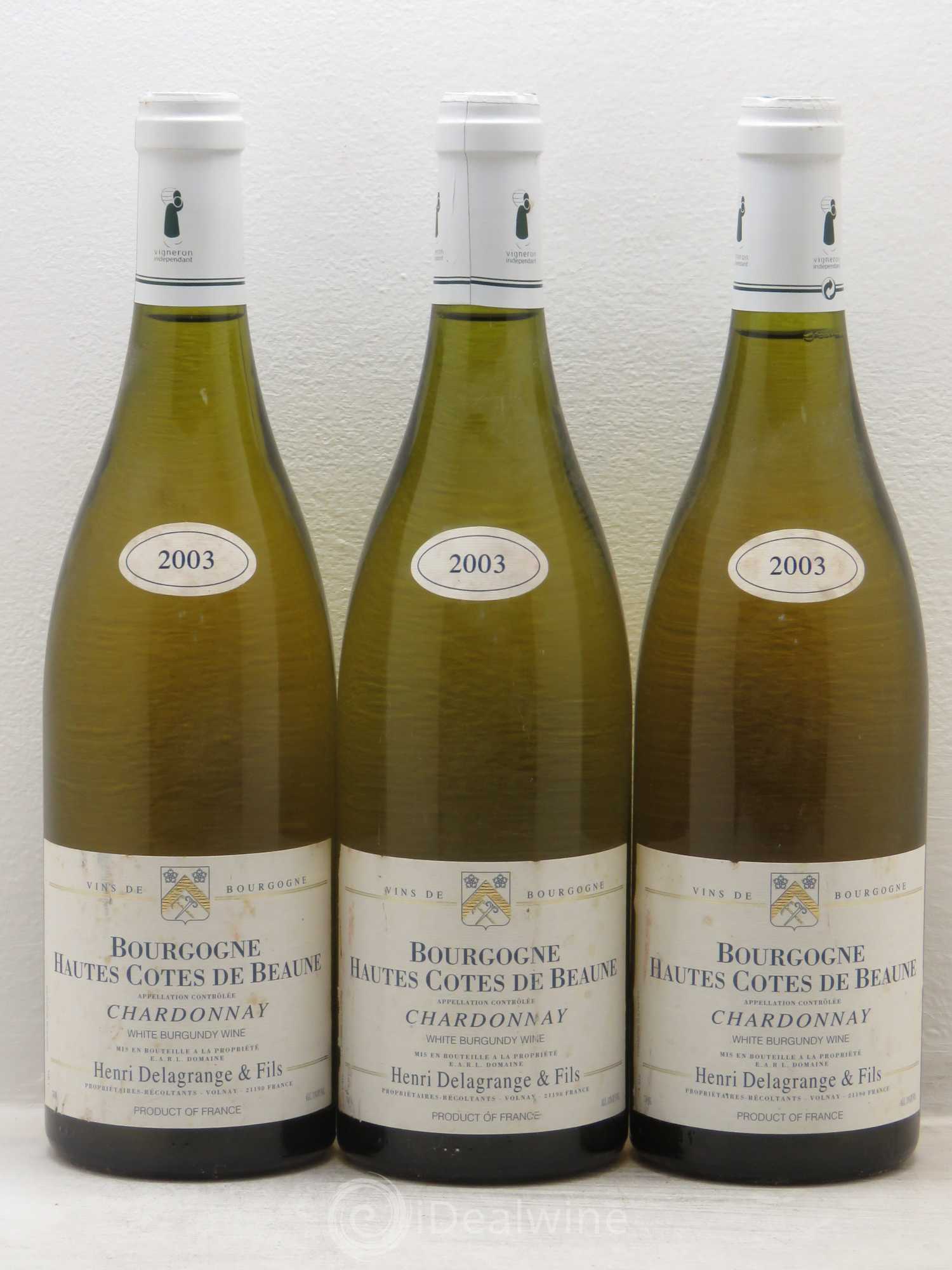 Hautes-Côtes de Beaune Delagrange 2003 - Lot de 3 bouteilles - 0