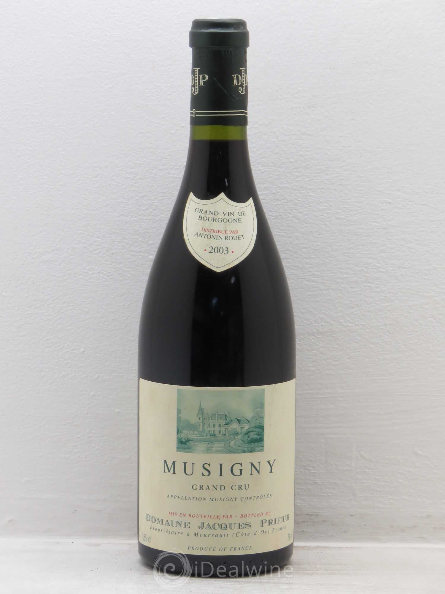 Musigny Grand Cru Jacques Prieur (Domaine) 2003 - Lot de 1 bouteille - 0