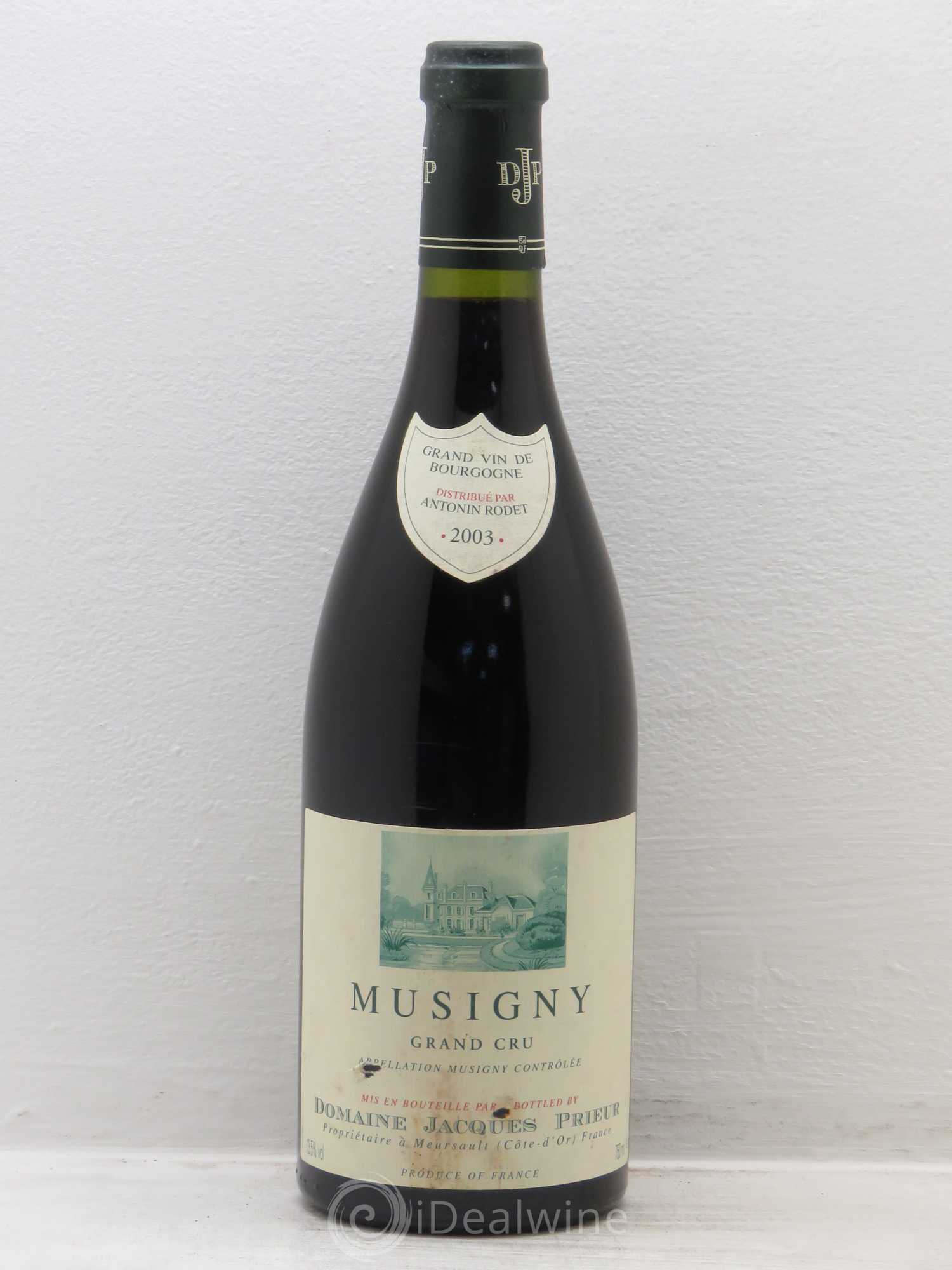 Musigny Grand Cru Jacques Prieur (Domaine) 2003 - Lot de 1 bouteille - 0