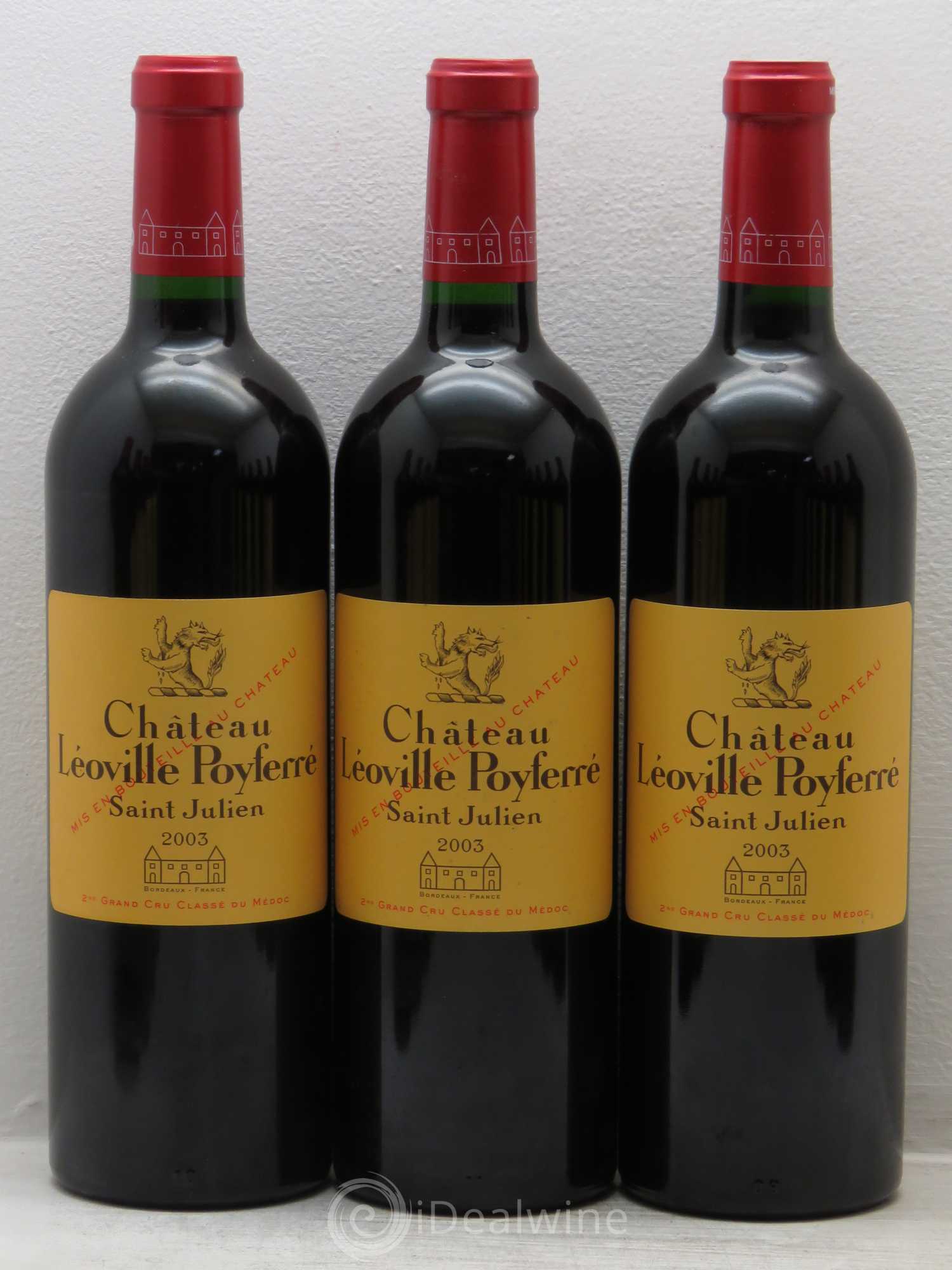Château Léoville Poyferré 2ème Grand Cru Classé 2003 - Lot de 12 bouteilles - 1