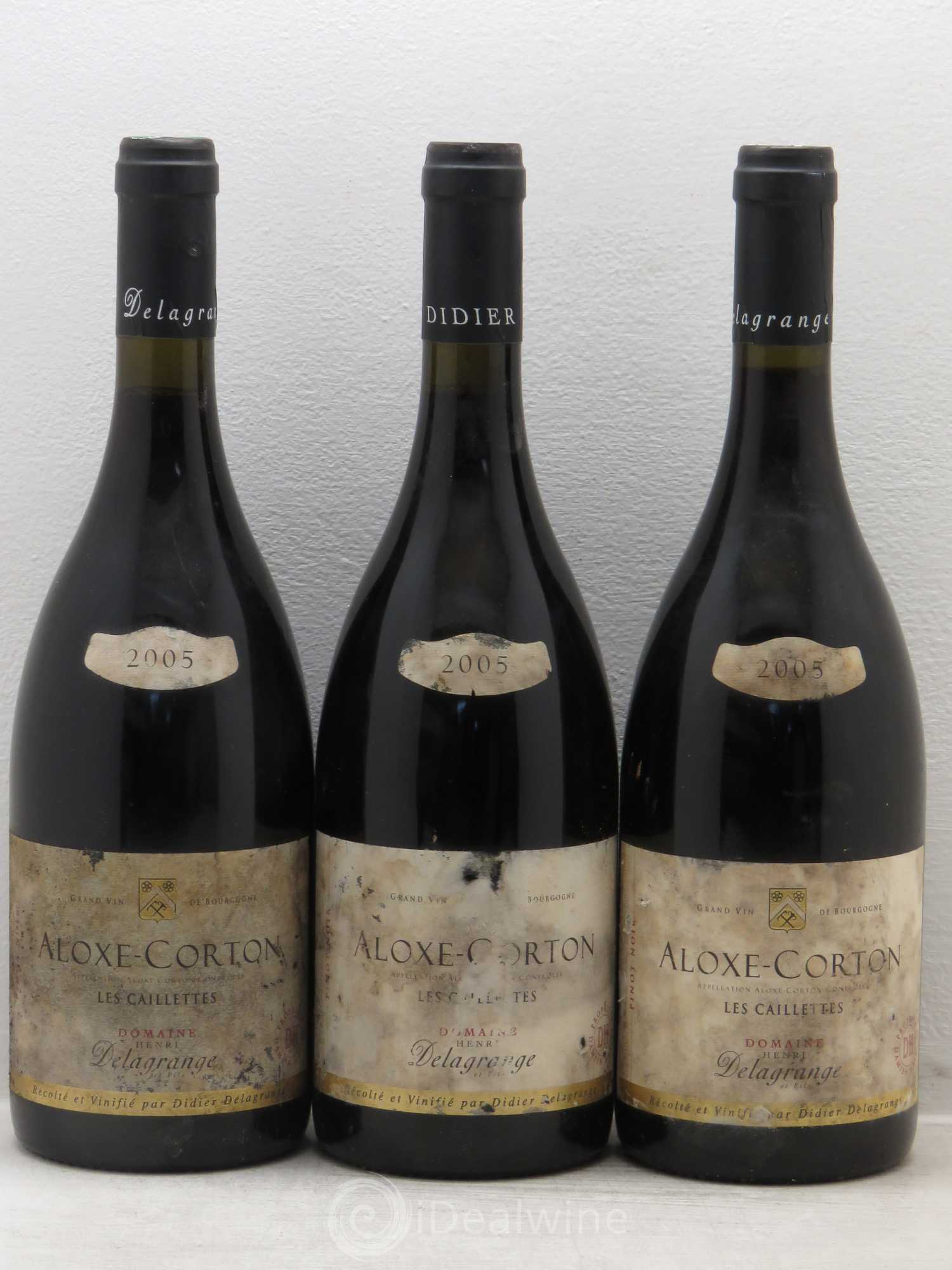 Aloxe-Corton Les Caillettes - D.Delagrange 2005 - Posten von 3 Flaschen - 0