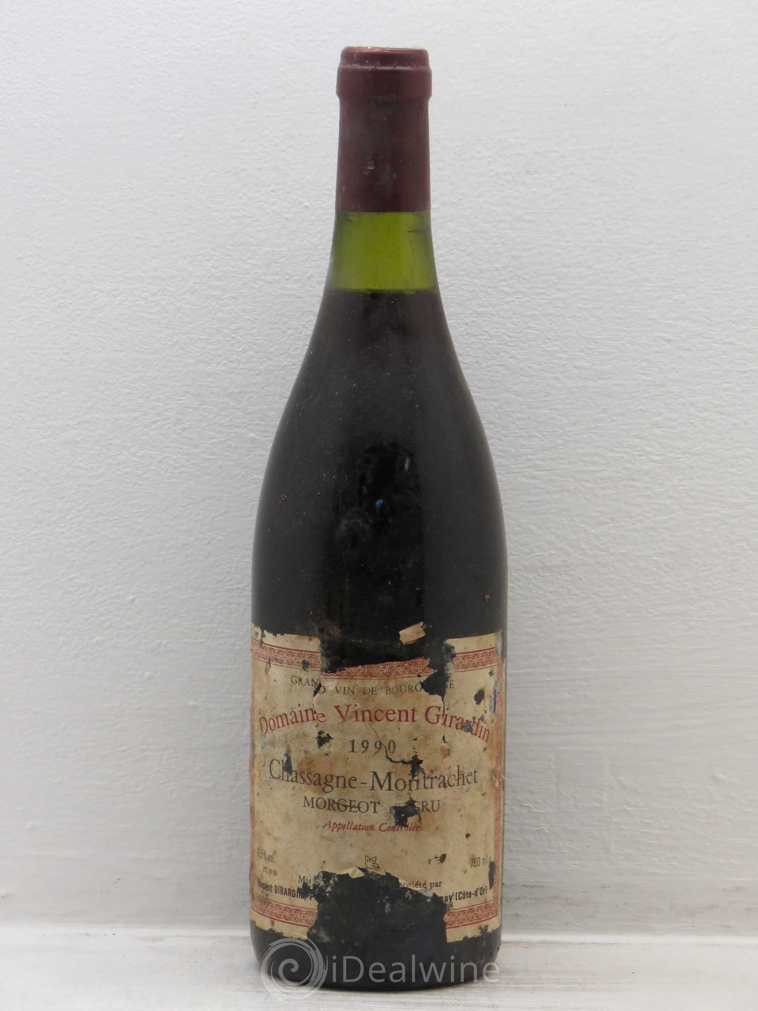 Chassagne-Montrachet 1er Cru Girardin 1990 - Lot de 6 bouteilles - 0