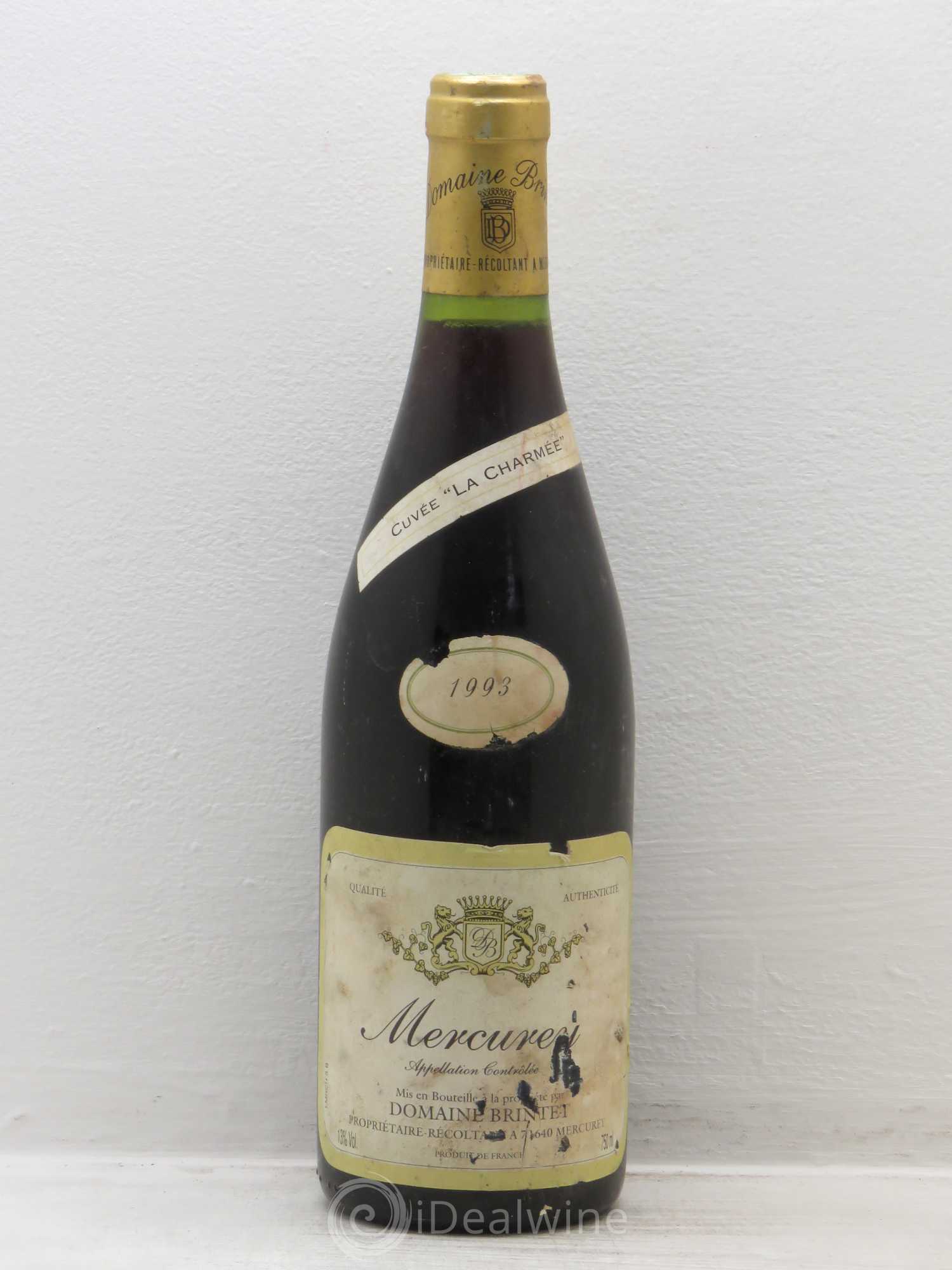 Mercurey La Charmée Brintet 1993 - Posten von 1 Flasche - 0
