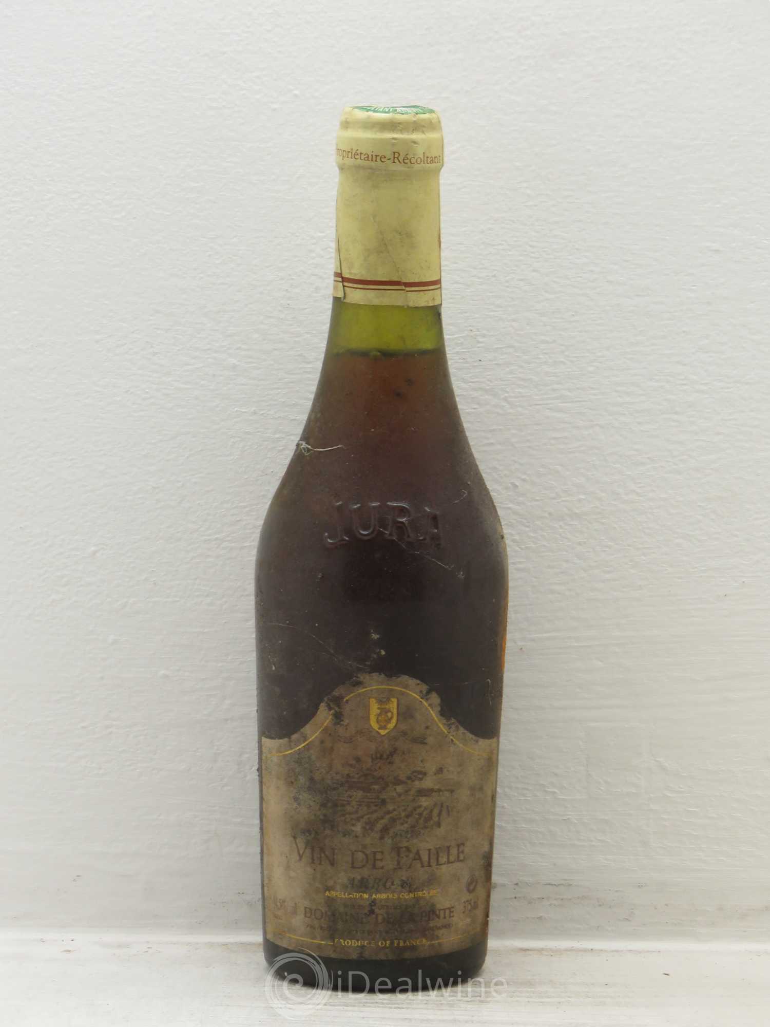 Côtes du Jura Vin de Paille Domaine de la Pinte 1992 - Lotto di 1 mezza bottiglia - 0