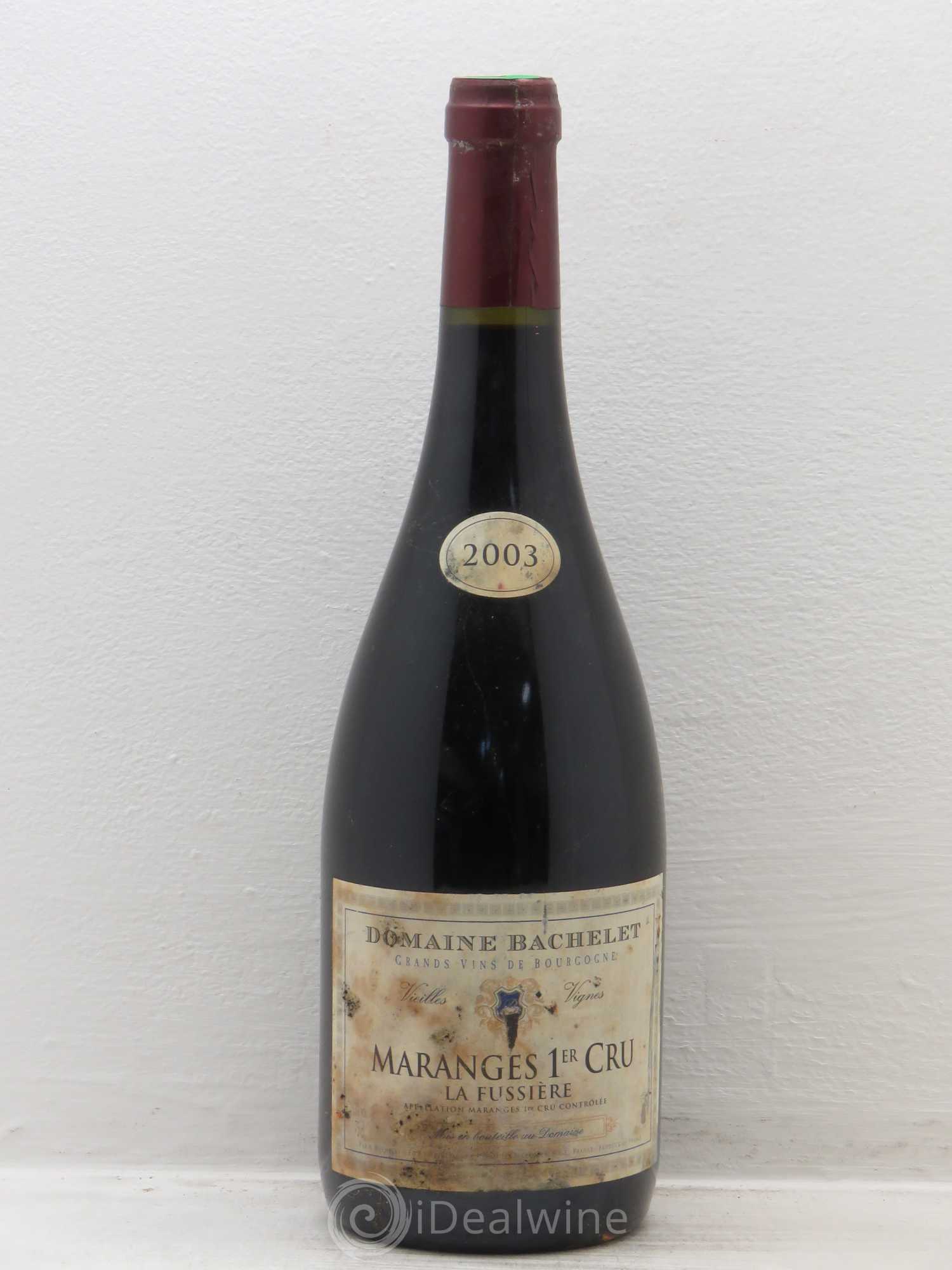 Maranges 1er Cru La Fussière Domaine Bernard Bachelet et Fils 2003 - Lot de 1 bouteille - 0