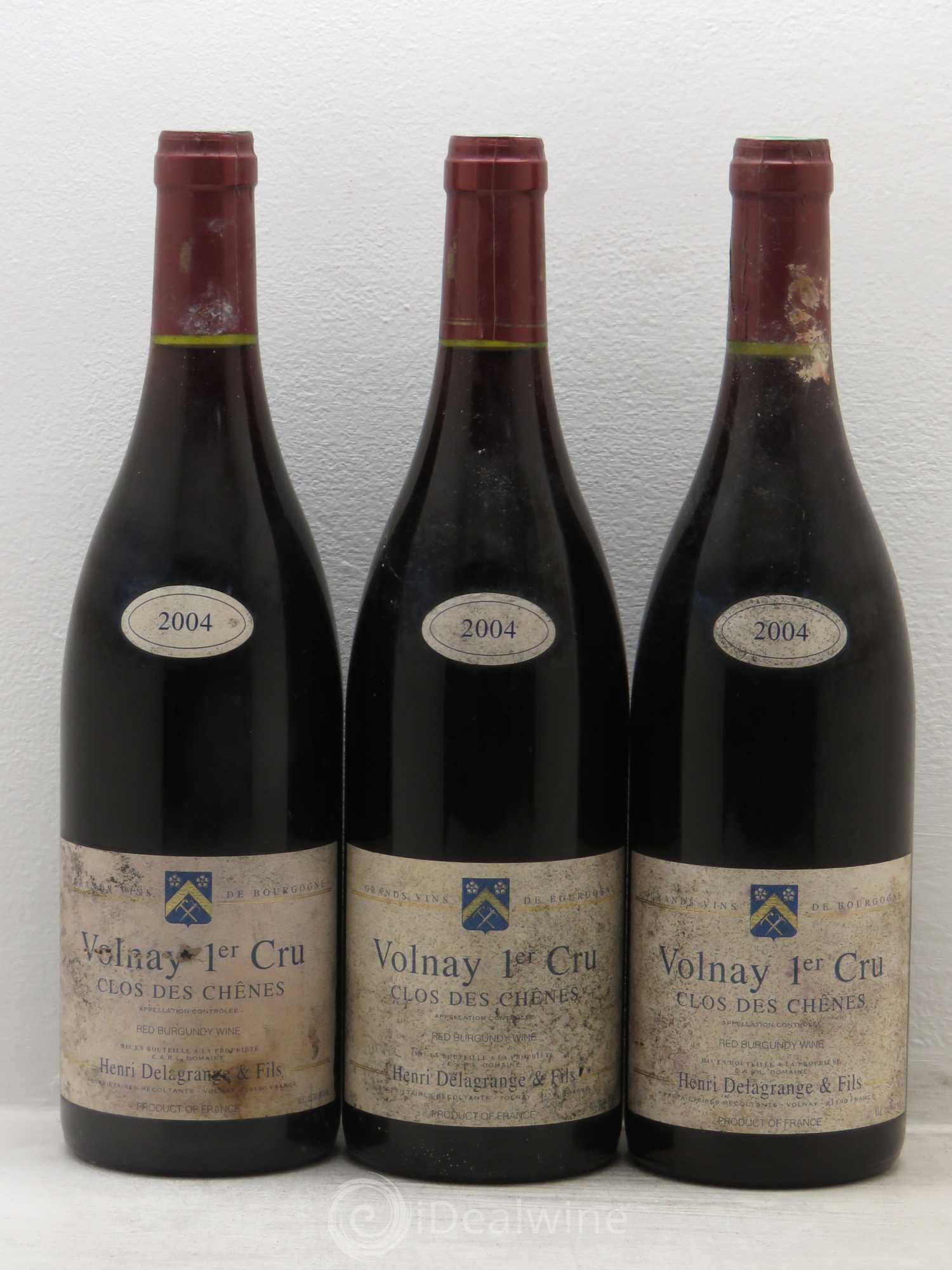 Volnay 1er Cru D.delagrange 2004 - Lot de 3 bouteilles - 0