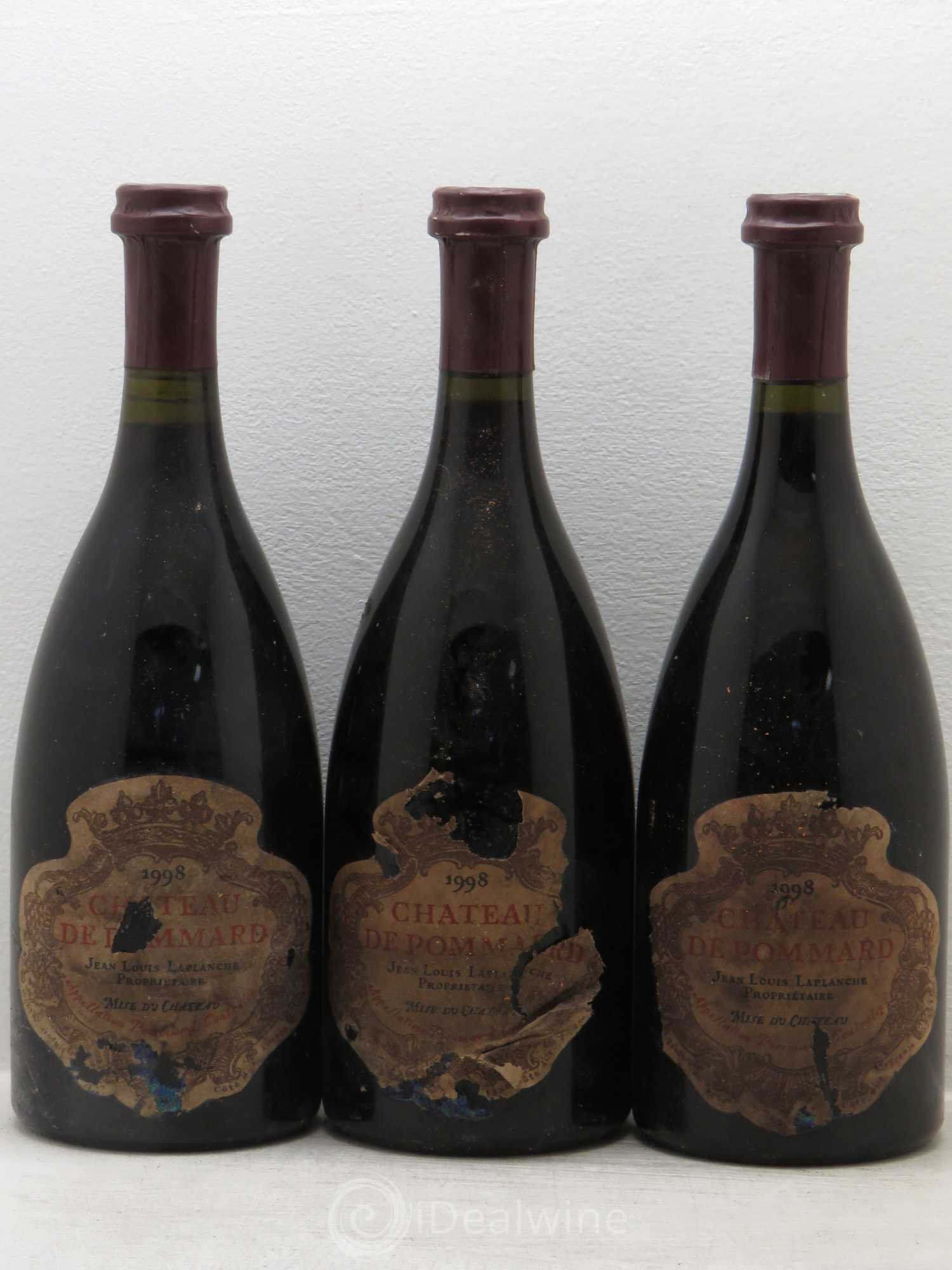 Pommard Château de Pommard 1998 - Lot de 3 bouteilles - 0