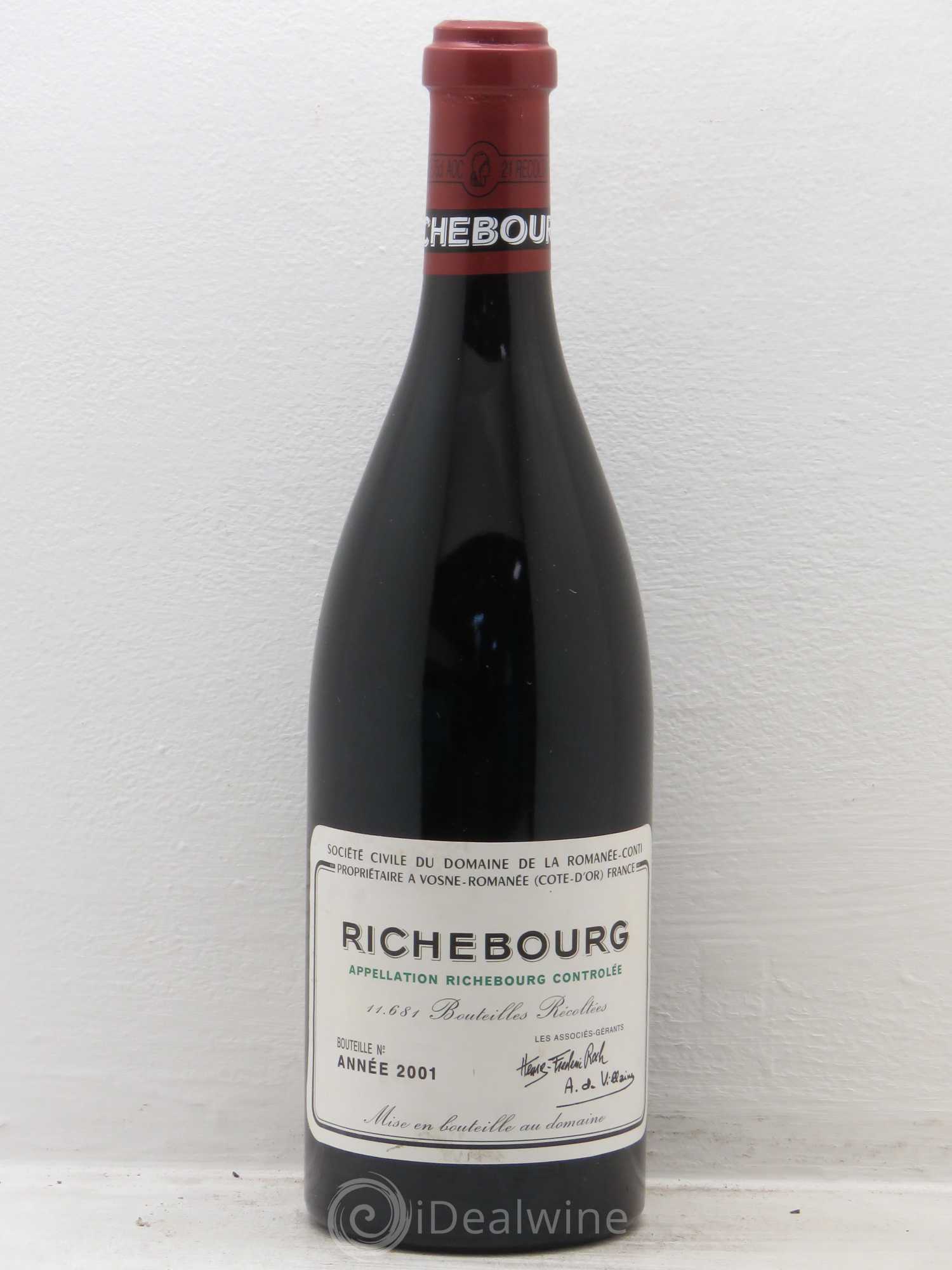 Richebourg Grand Cru Domaine de la Romanée-Conti 2001 - Lot de 1 bouteille - 0