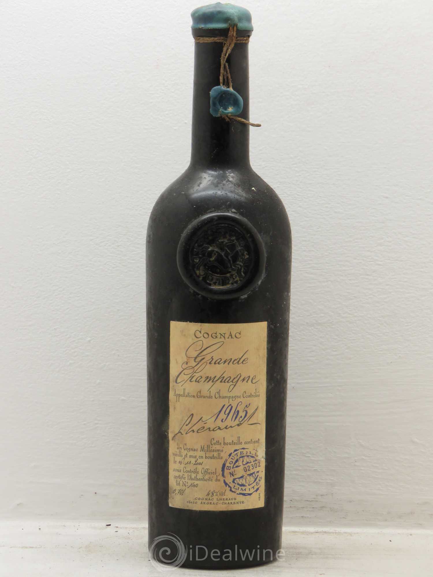 Cognac grande champagne lhérault 48° 1965 - Posten von 1 Flasche - 0