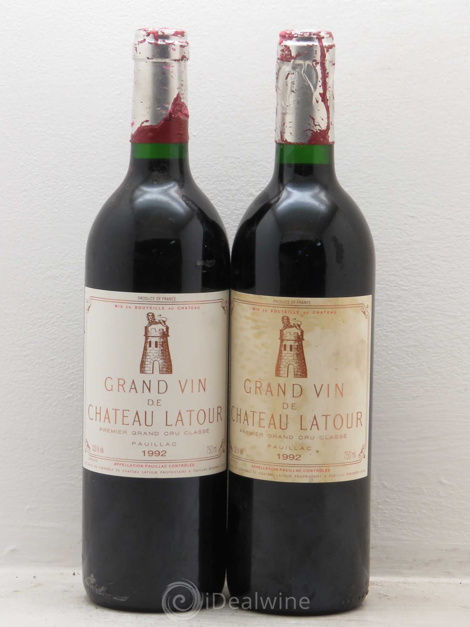 Château Latour 1er Grand Cru Classé 1992 - Lot de 2 bouteilles - 0