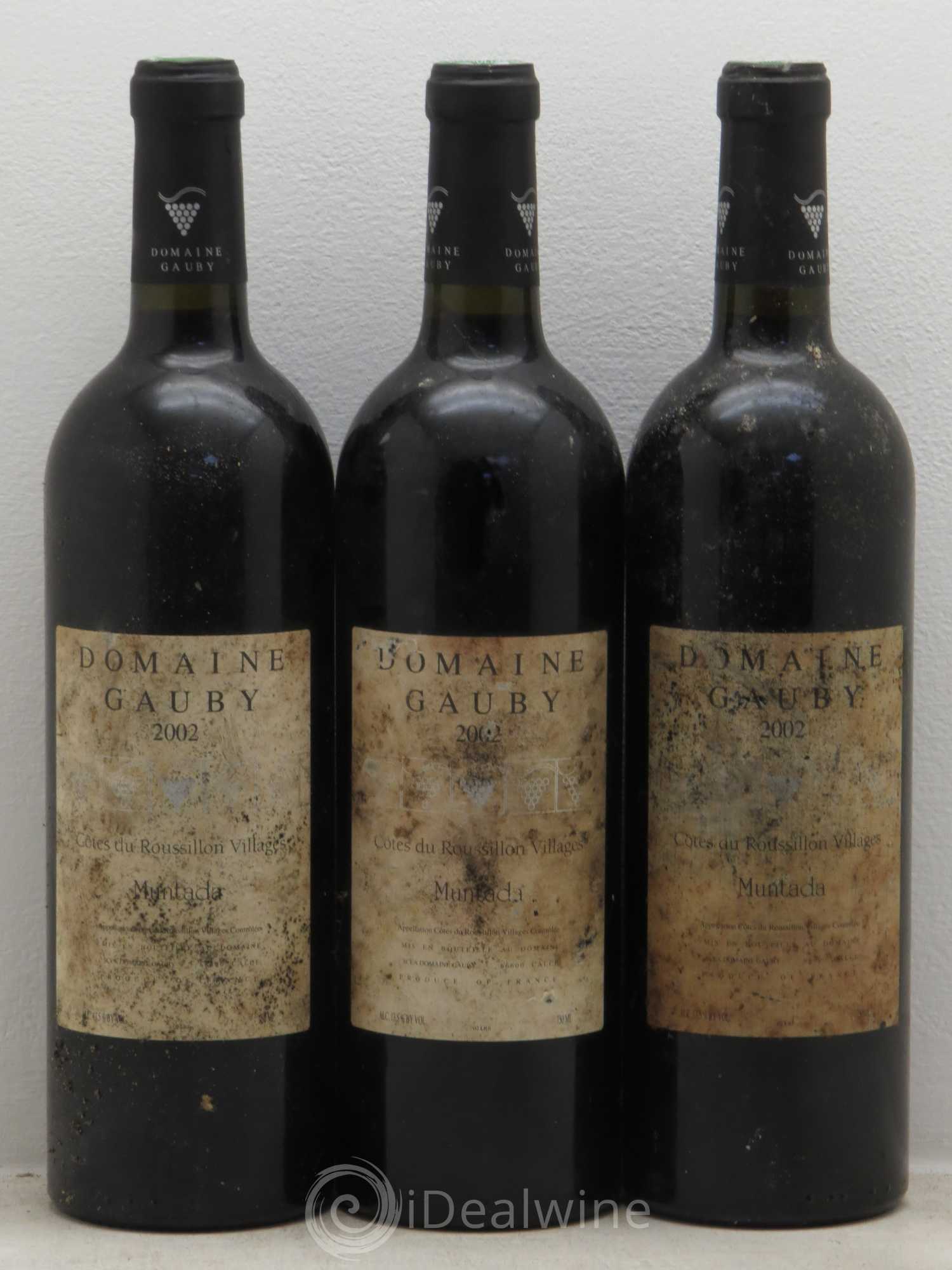 Côtes Catalanes (anciennement Côtes du Roussillon Villages) La Muntada Gauby (Domaine) 2002 - Lot de 3 bouteilles - 0