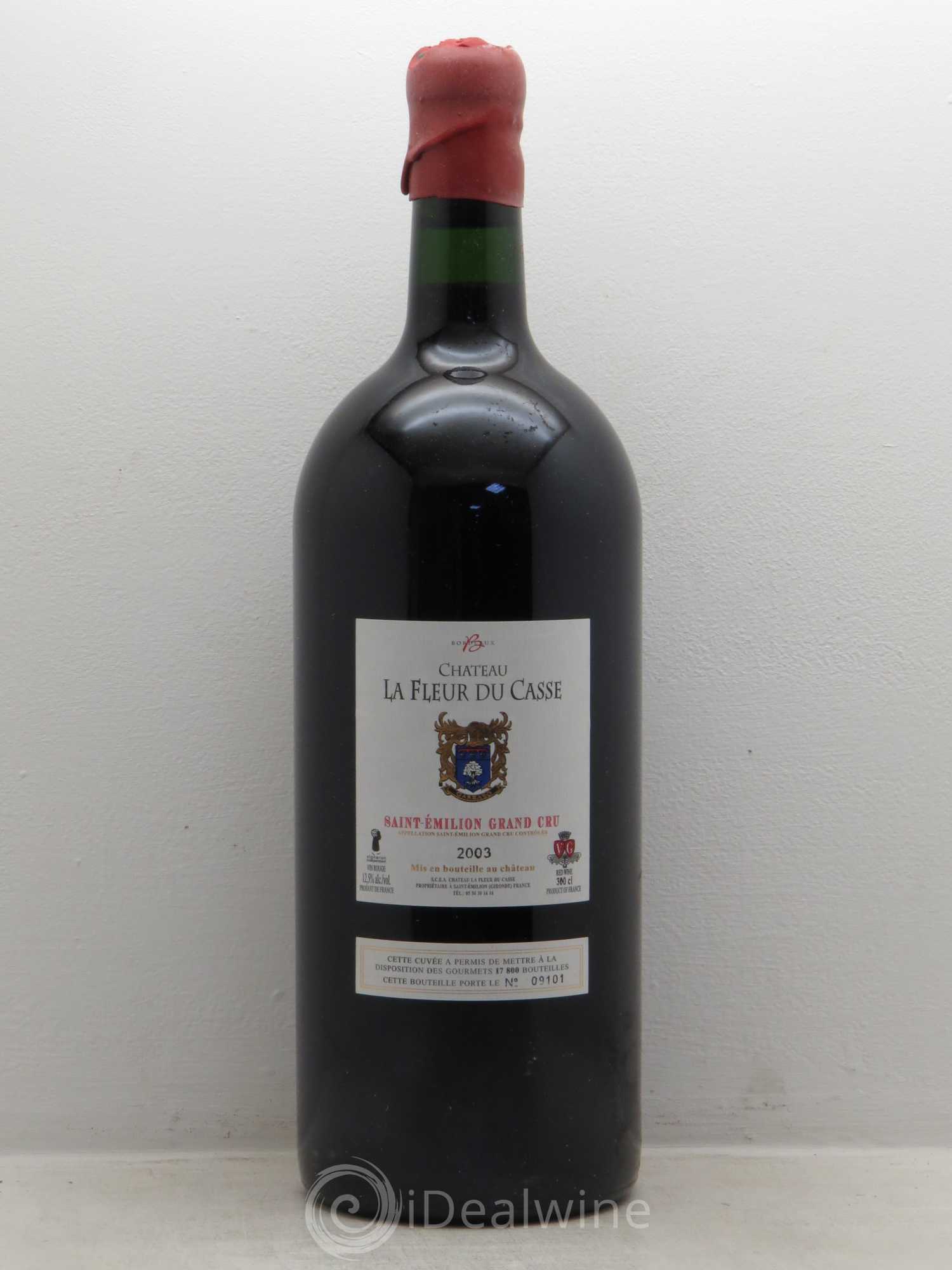 Saint-Émilion Fleur du Casse 2003 - Posten von 1 Doppel-Magnum - 0