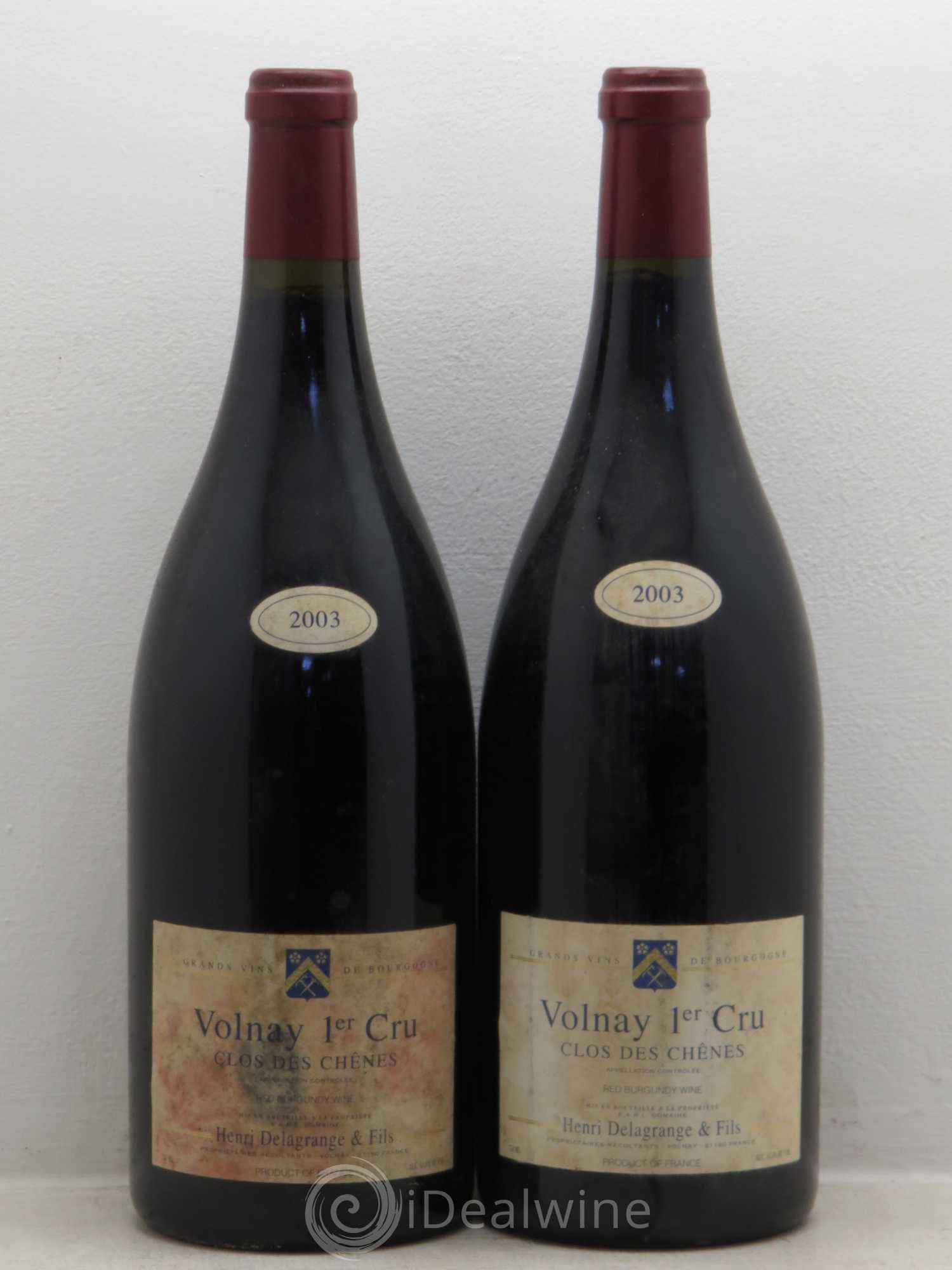 Volnay 1er Cru H.Delagrange 2003 - Lot de 2 magnums - 0