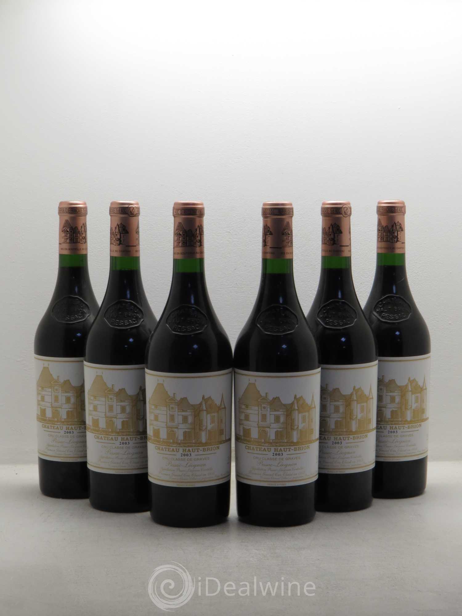 Château Haut Brion 1er Grand Cru Classé 2003 - Lot de 6 bouteilles - 0