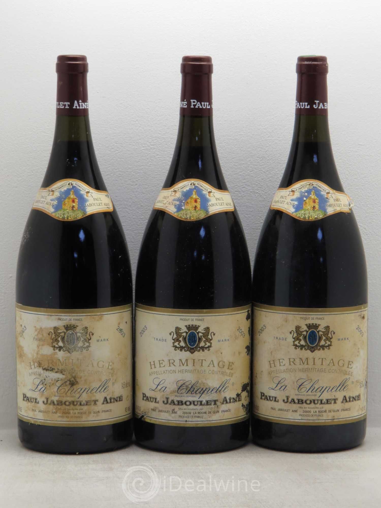 Hermitage La Chapelle Paul Jaboulet Ainé 2003 - Lot de 3 magnums - 0