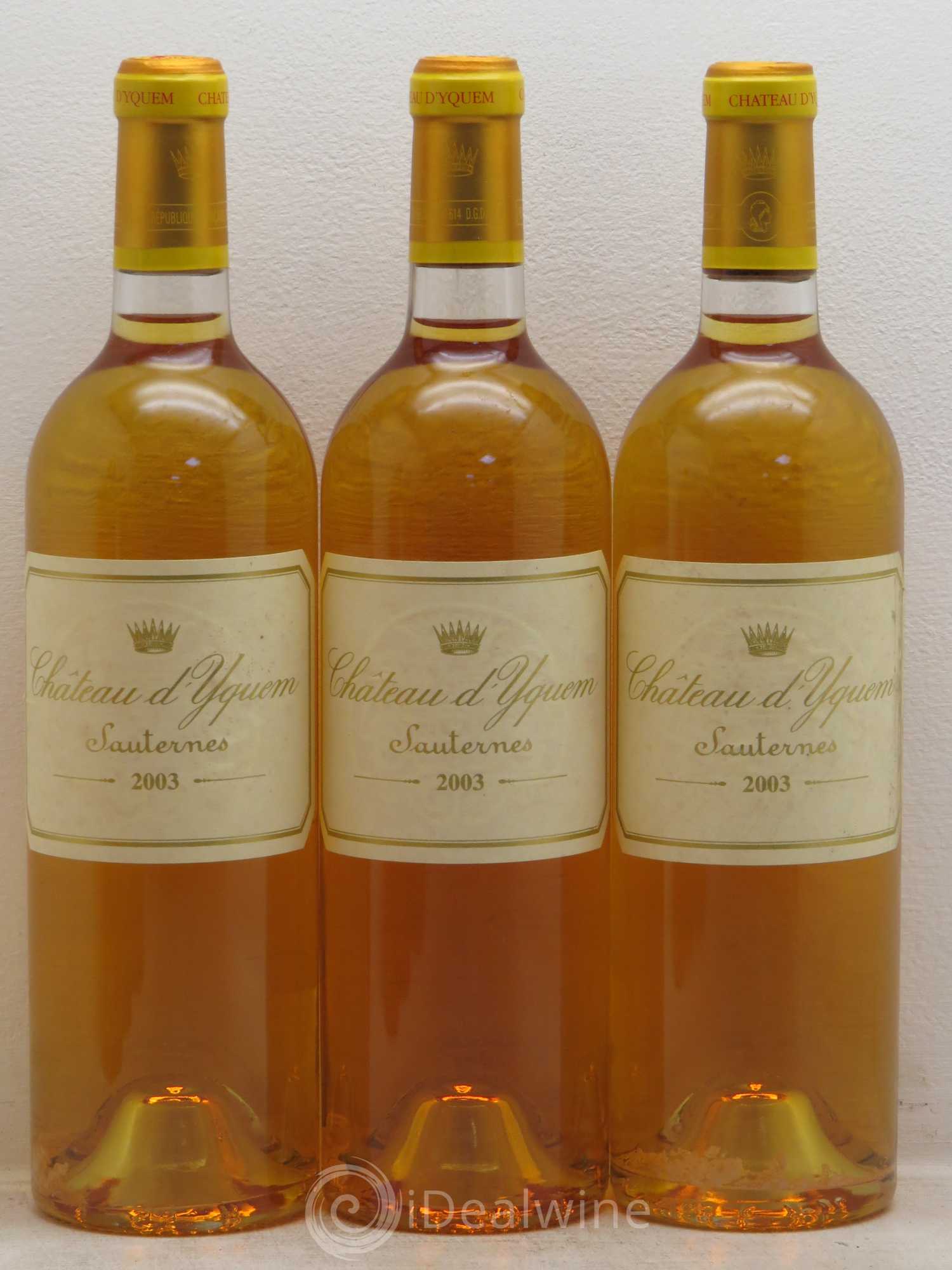 Château d' Yquem 1er Cru Classé Supérieur 2003 - Lotto di 6 bottiglie - 1