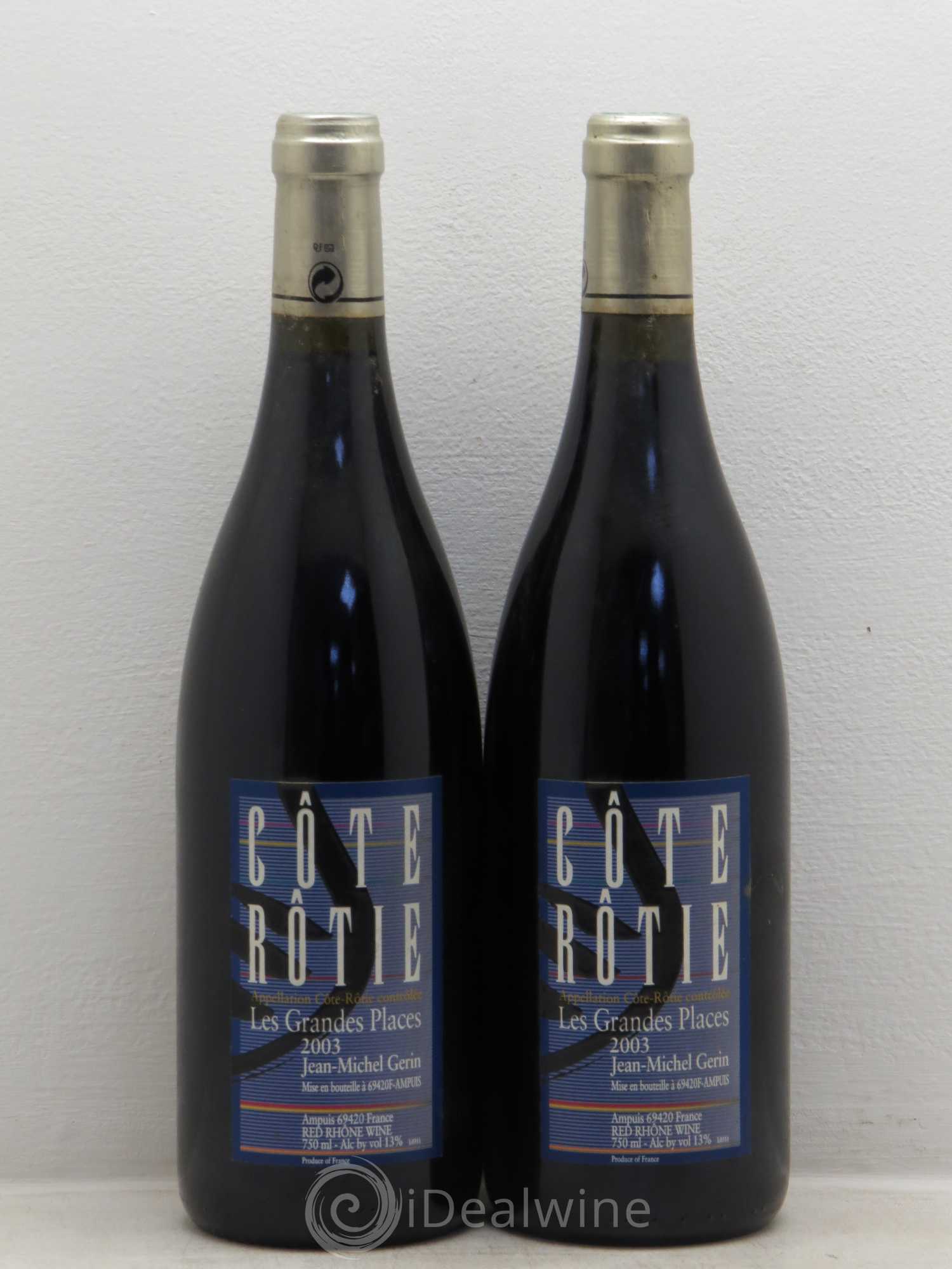 Côte-Rôtie Les Grandes Places Jean-Michel Gerin 2003 - Lot de 2 bouteilles - 0