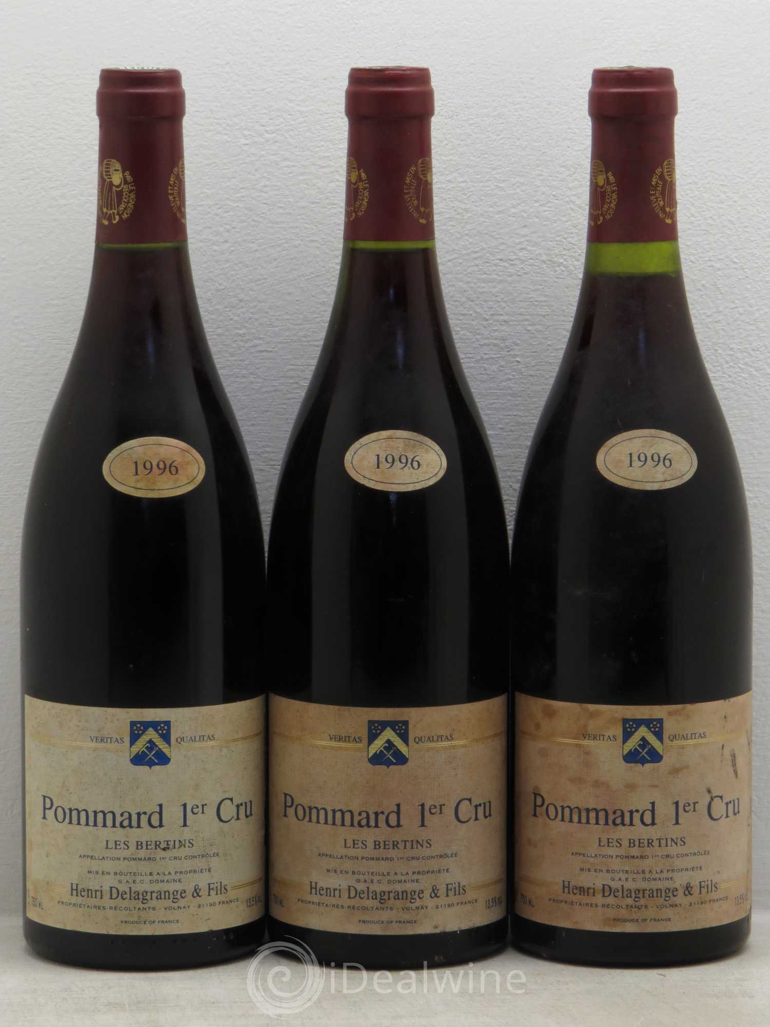 Pommard 1er Cru Henri Delagrange 1996 - Lot de 3 bouteilles - 0