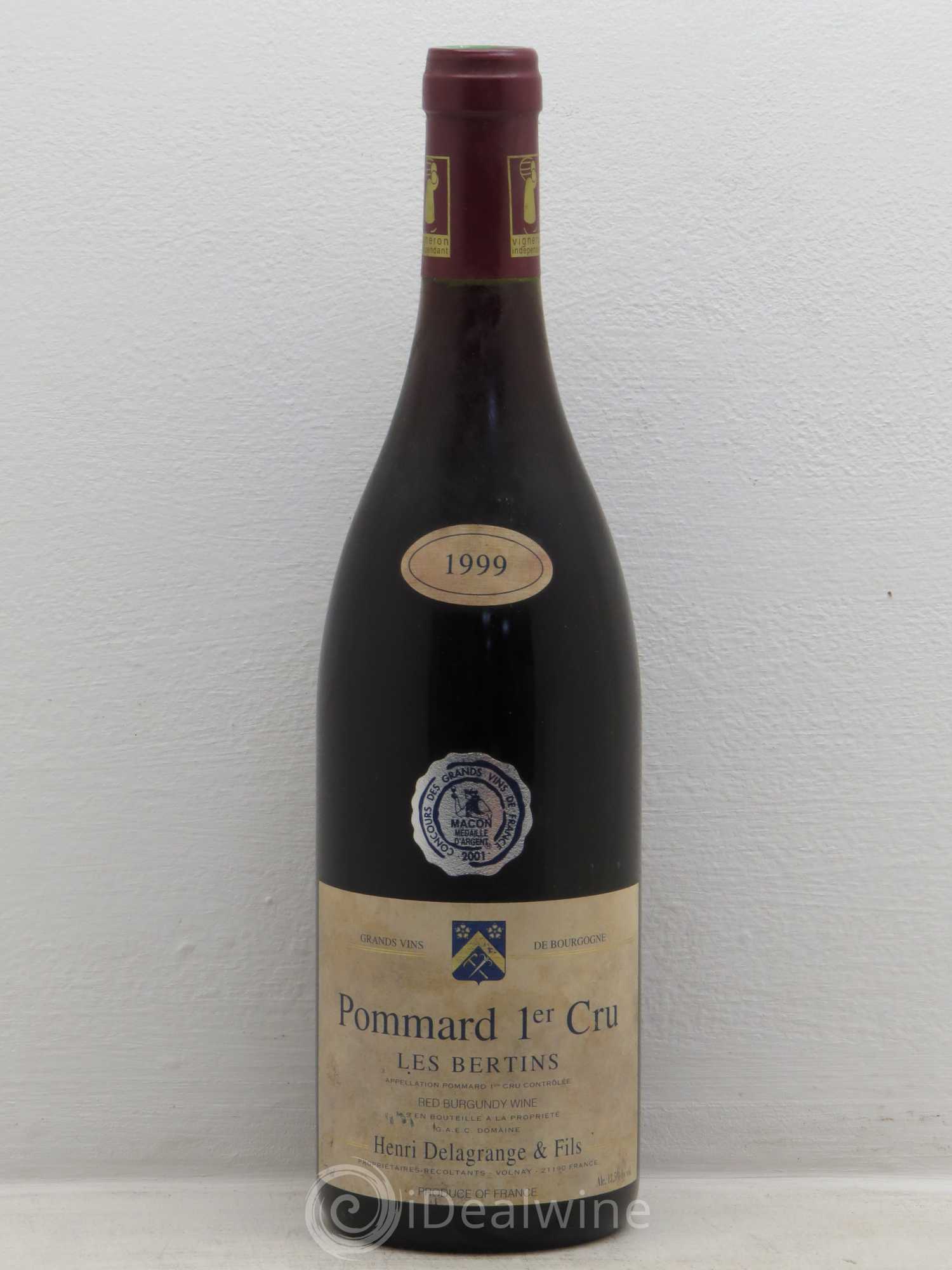 Pommard 1er Cru Henri Delagrange 1999 - Lot de 1 bouteille - 0