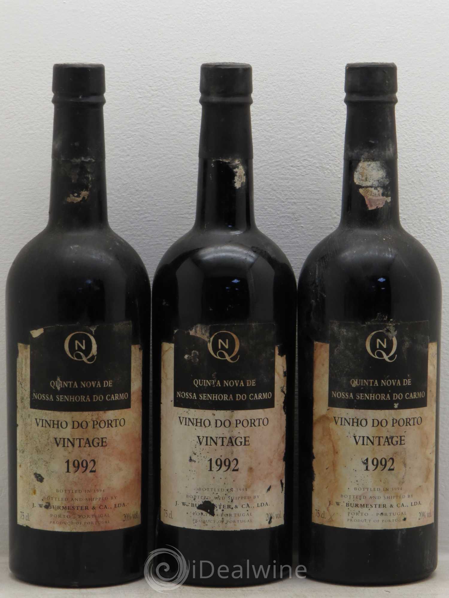 Porto Quinta nova de nossa Senhora do carmo vintage 1992 - Posten von 3 Flaschen - 0