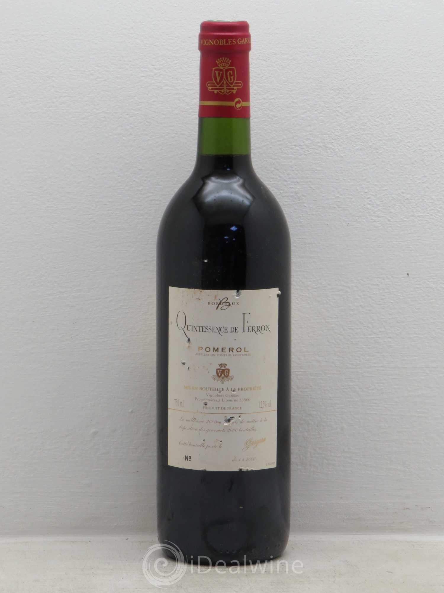 Pomerol Quintessence de Ferron 2000 - Posten von 1 Flasche - 1