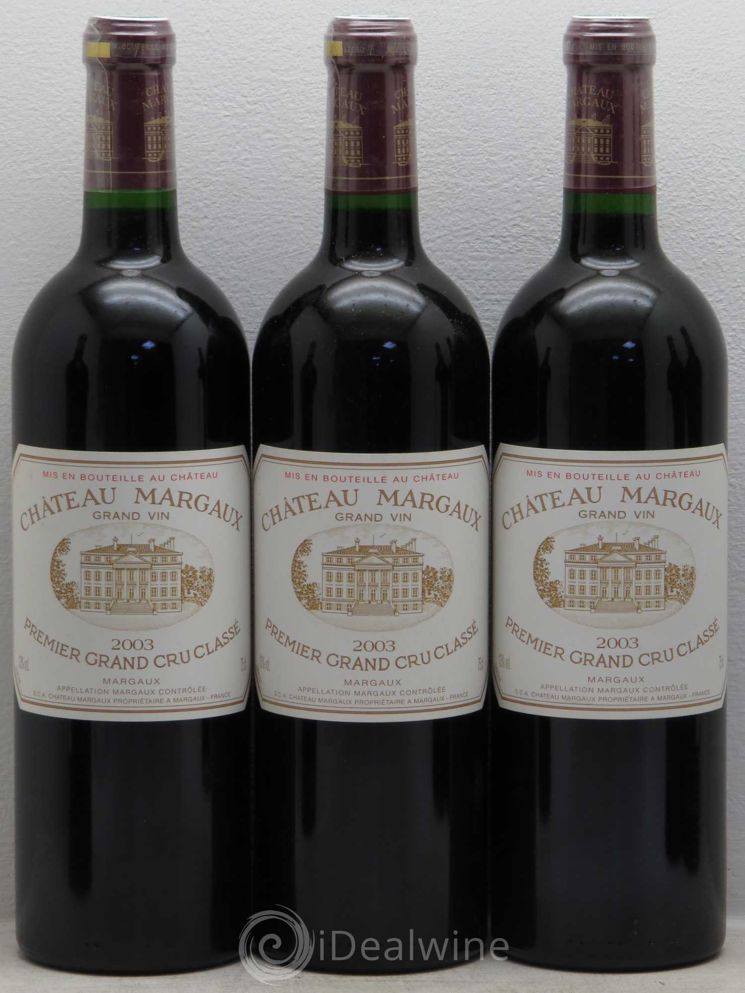 Château Margaux 1er Grand Cru Classé 2003 - Lot de 6 bouteilles - 1