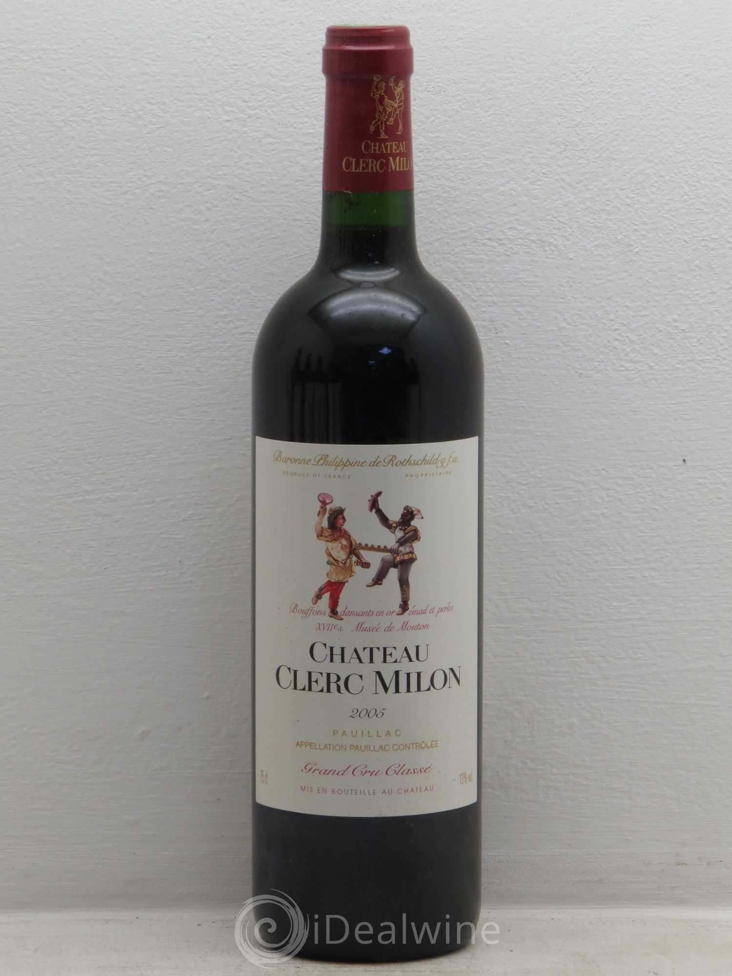 Château Clerc Milon 5ème Grand Cru Classé 2005 - Lot de 6 bouteilles - 0