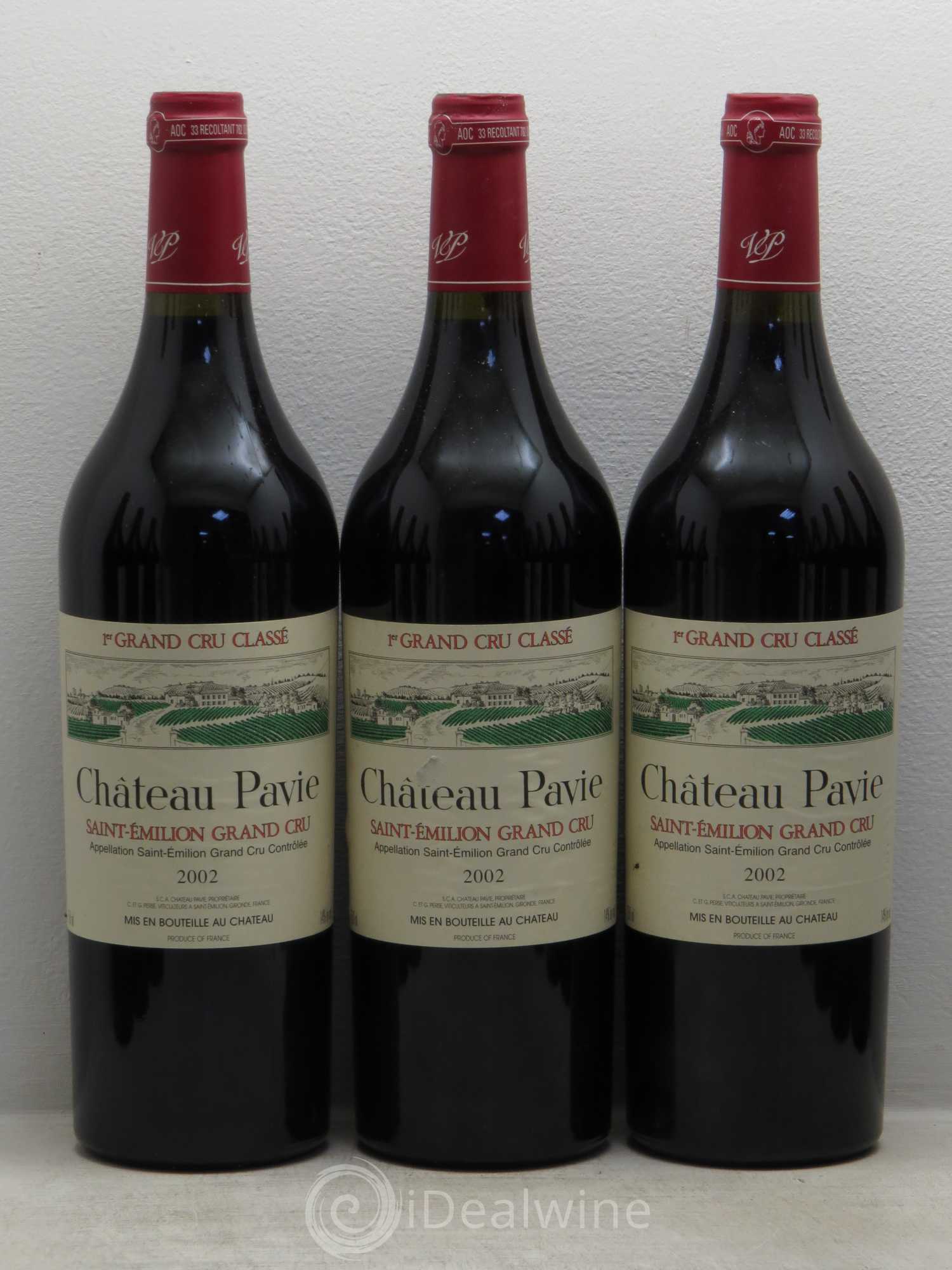 Château Pavie 1er Grand Cru Classé A 2002 - Lot de 12 bouteilles - 1